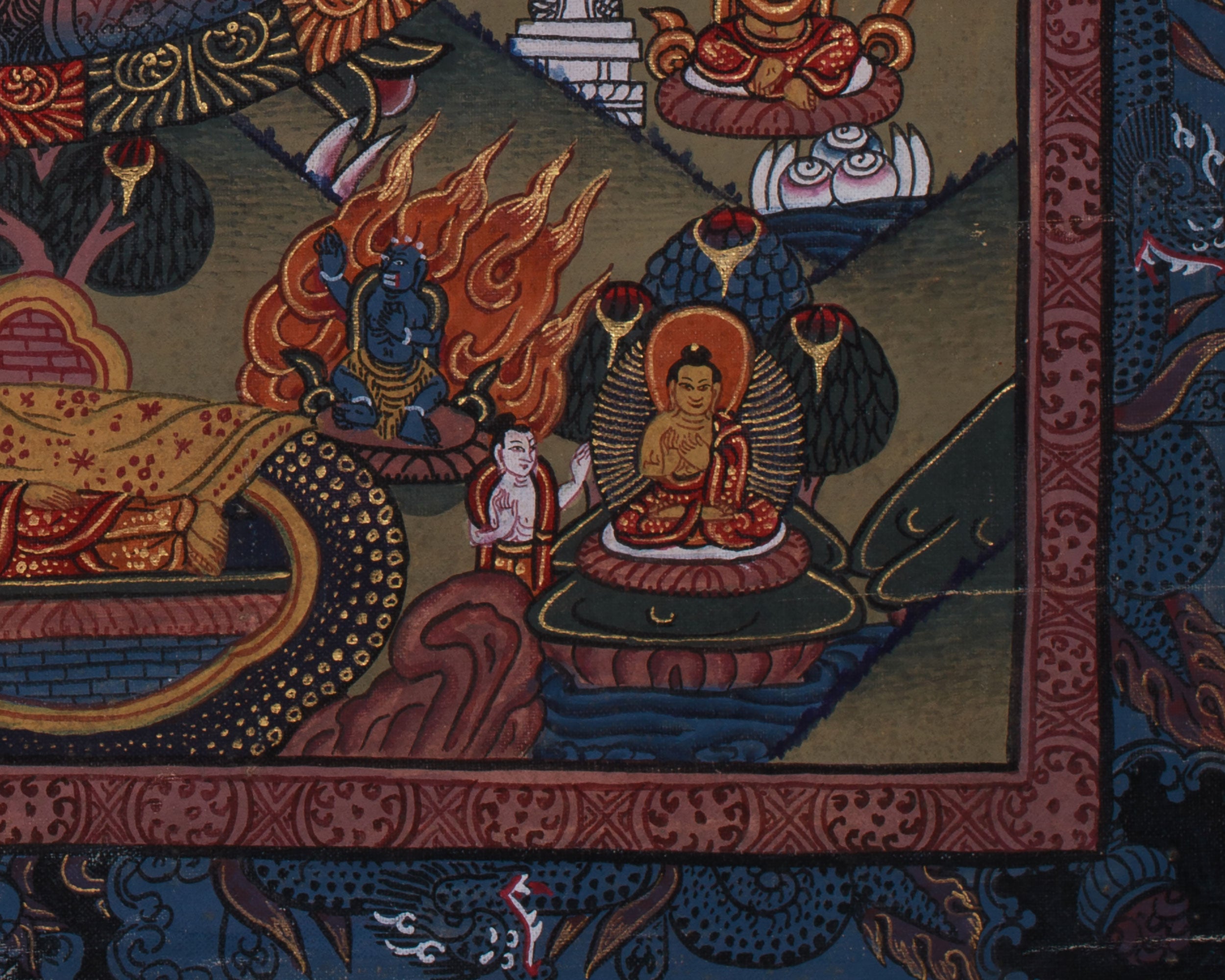 Vintage Buddha Mandala Thangka | Spiritual Gifts