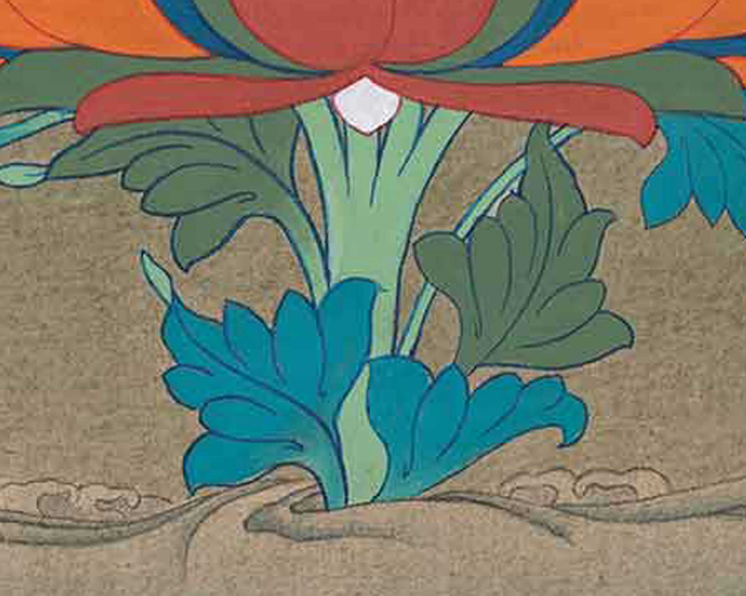 Chenresig Thangka  with Manjushri and Vajrapani | Deity of Compassion