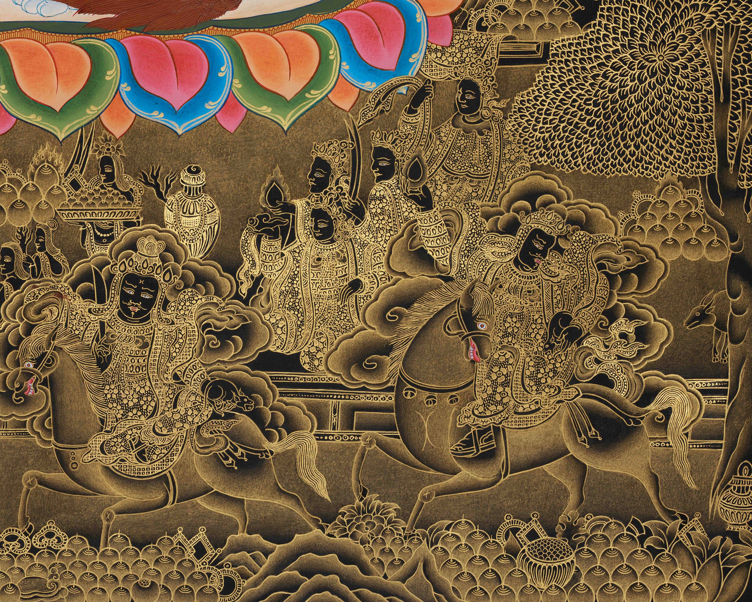 Guardian King Namtoshe Canvas Print | Protector of the North and Spiritual Wealth
