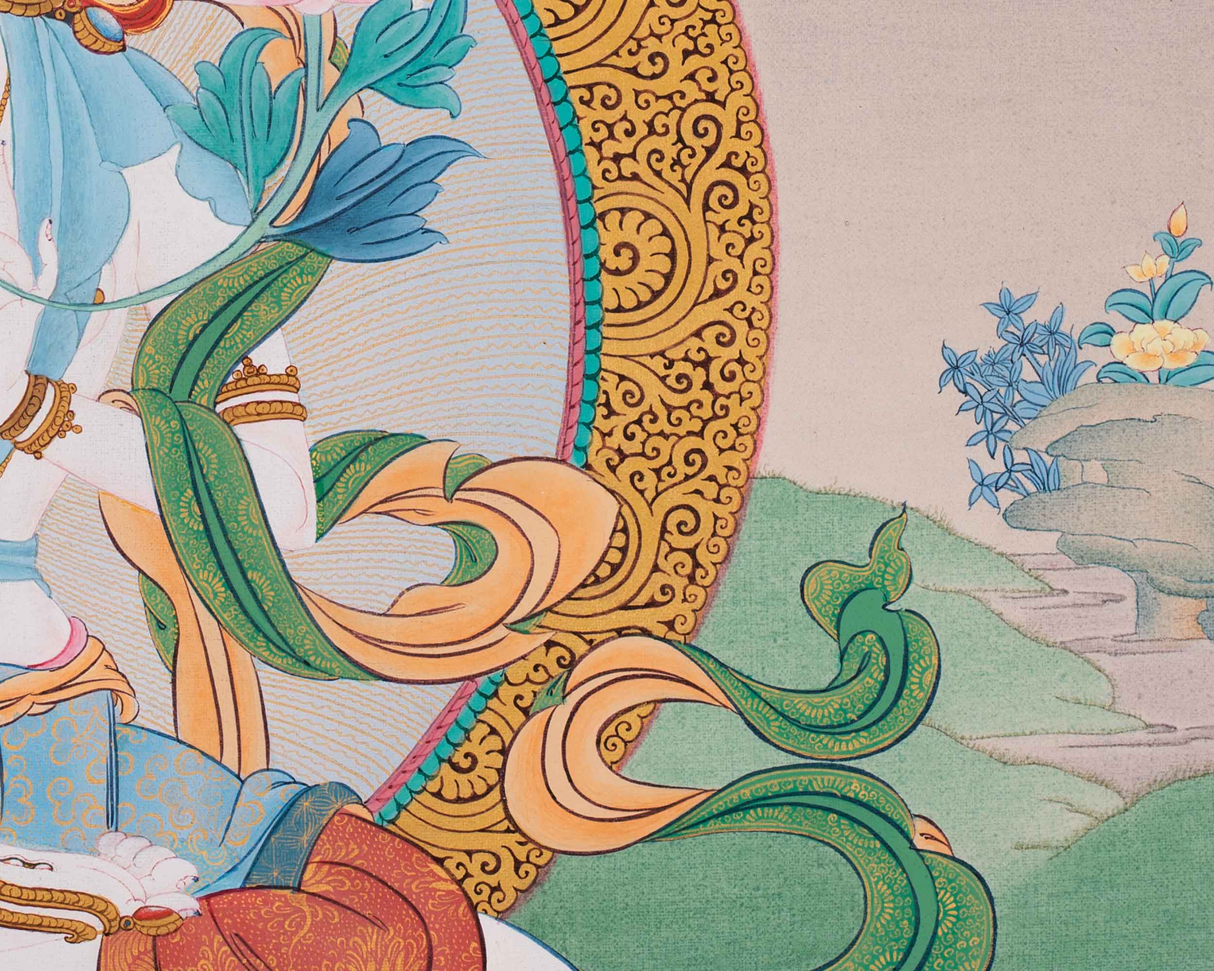 Goddess White Tara Giclee Canvas Print | Female Bodhisattva