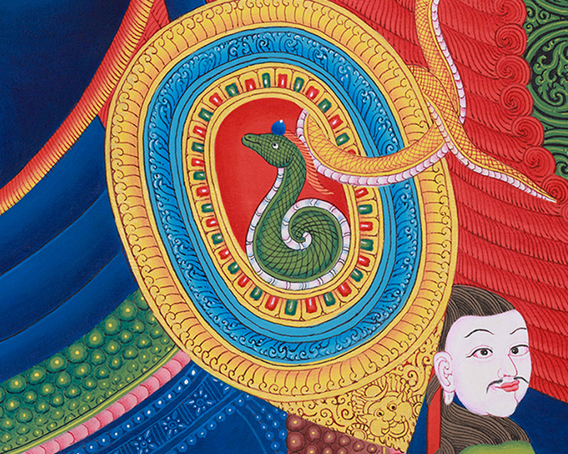 Lord Bhairav Thangka | Wrathful Essence of Bhairava | Traditional Hand Painted Art