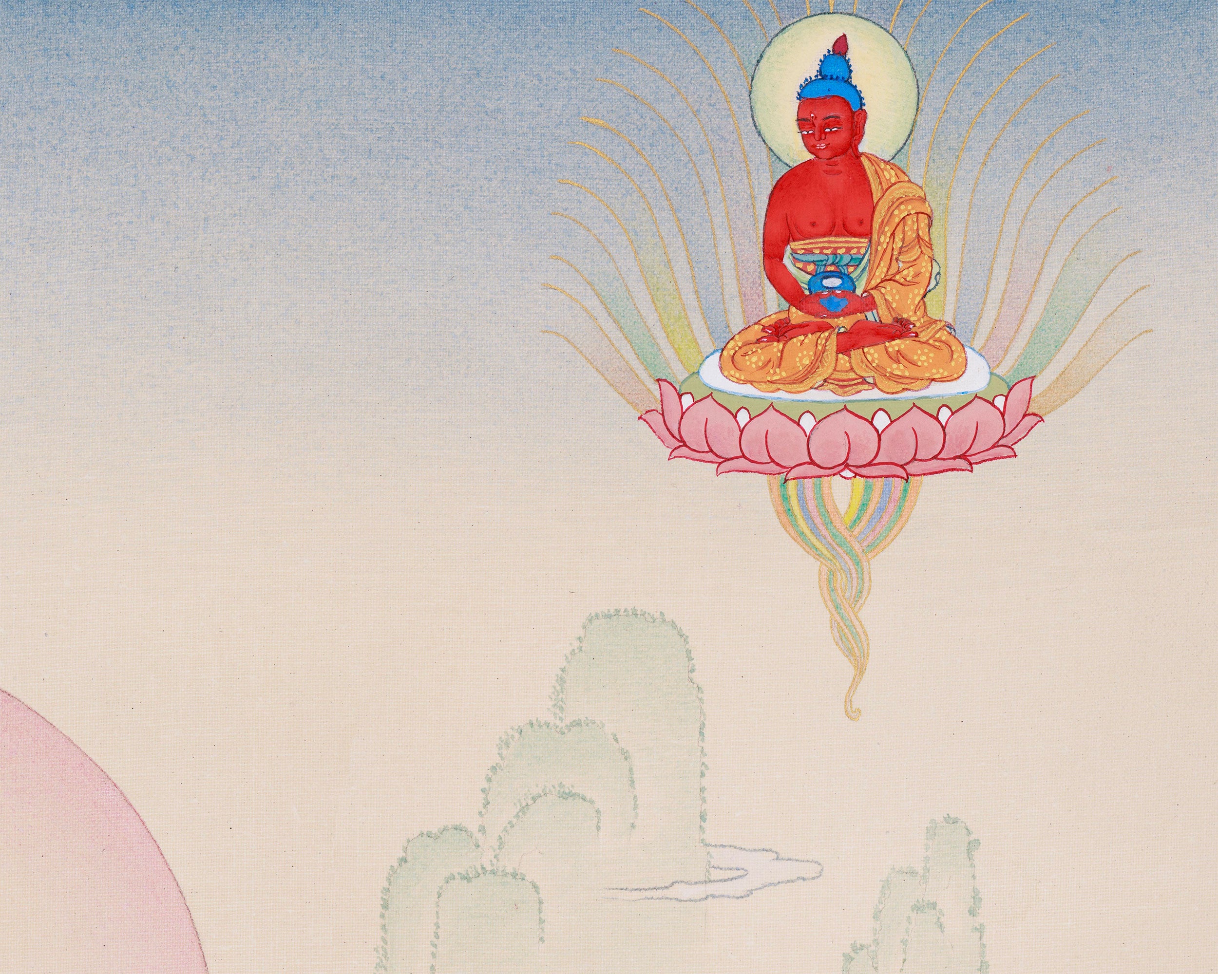 Goddess Green Tara with Amitabha Buddha | Protector of Compassion and Enlightenment