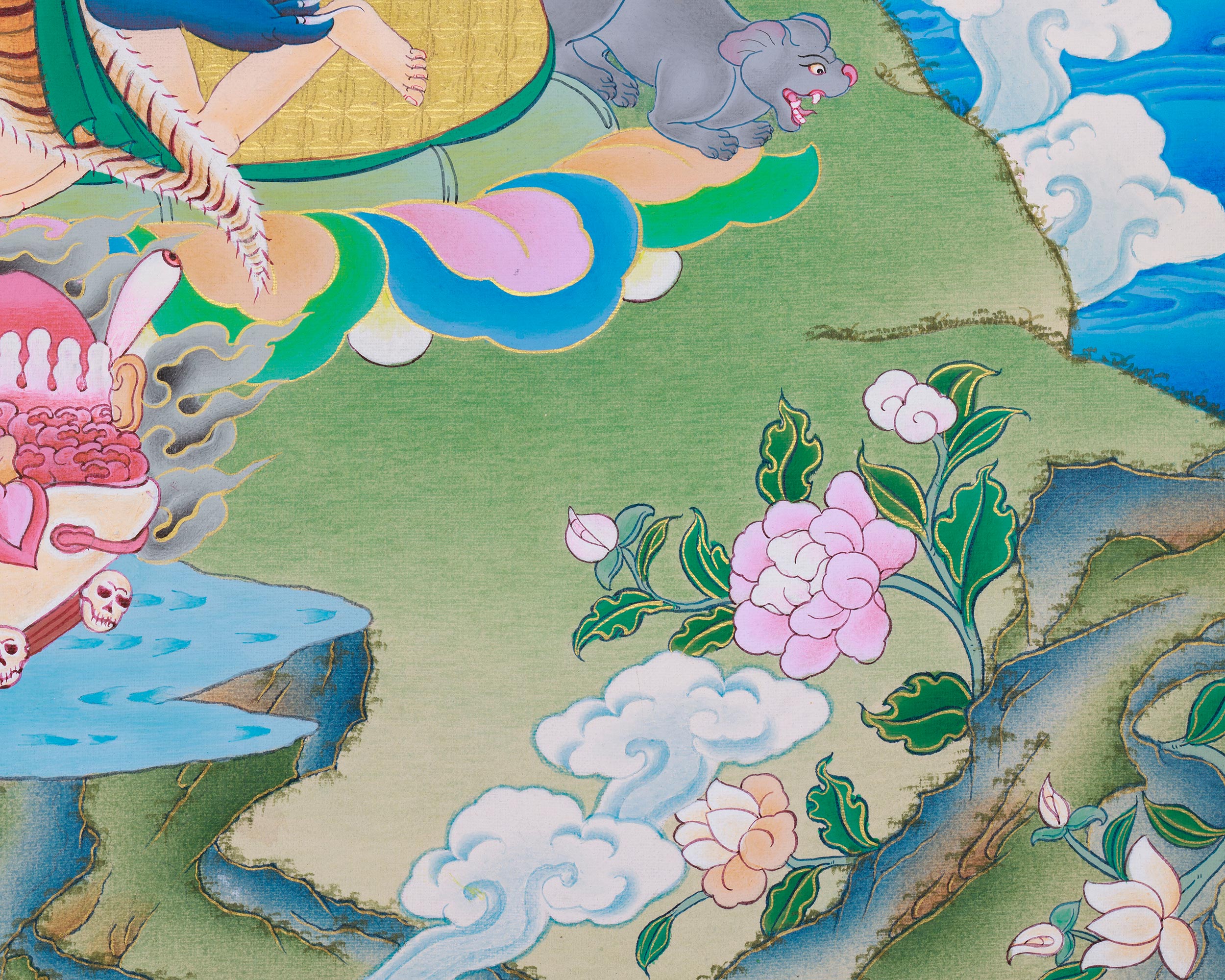 Sakya Mahakala Buddhist Art |  Lord of the Pavilion | Fierce Protector Deity