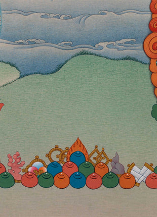 Chenresig with Vajrapani and Manjushri Thangka Print
