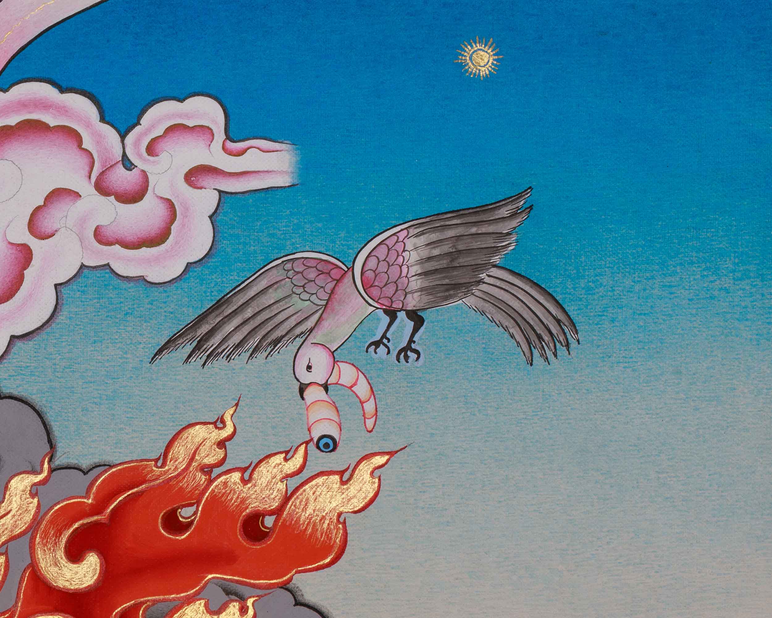 Wrathful Deity Vajrakilaya with Samantabhadra Thangka | Destroyer of Negativity