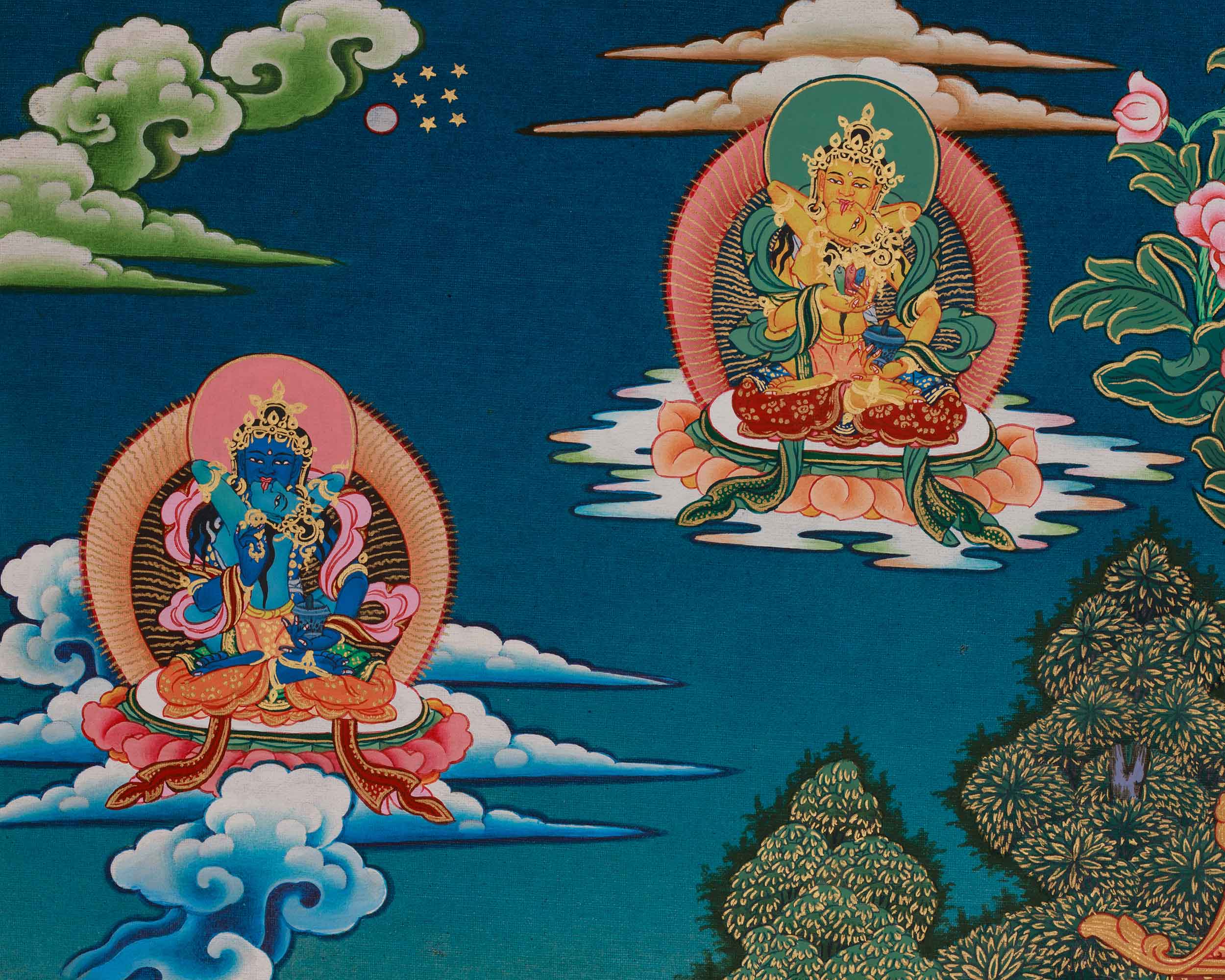 Traditional Vajrasattva Thangka | A Sacred Representation of Purification and Divine Power