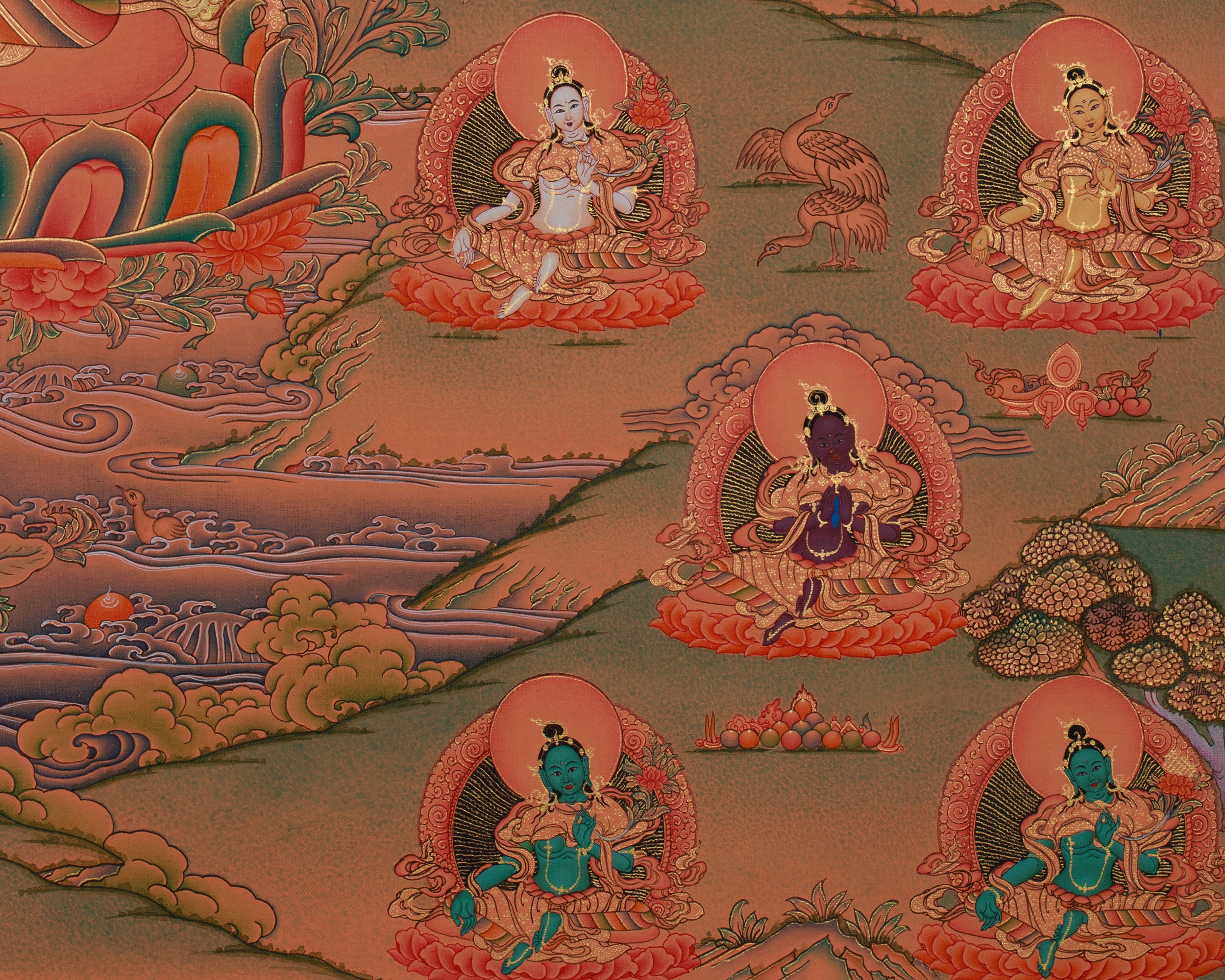 Twenty-One Taras Thangka Painting | The Feminine Energy in Enlightened Forms