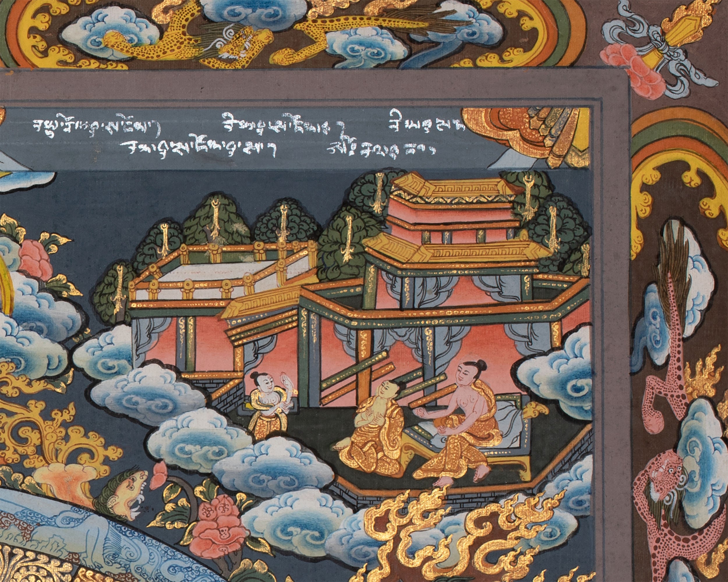 Vintage Tibetan Buddha Mandala Thangka | Buddhist Artwork