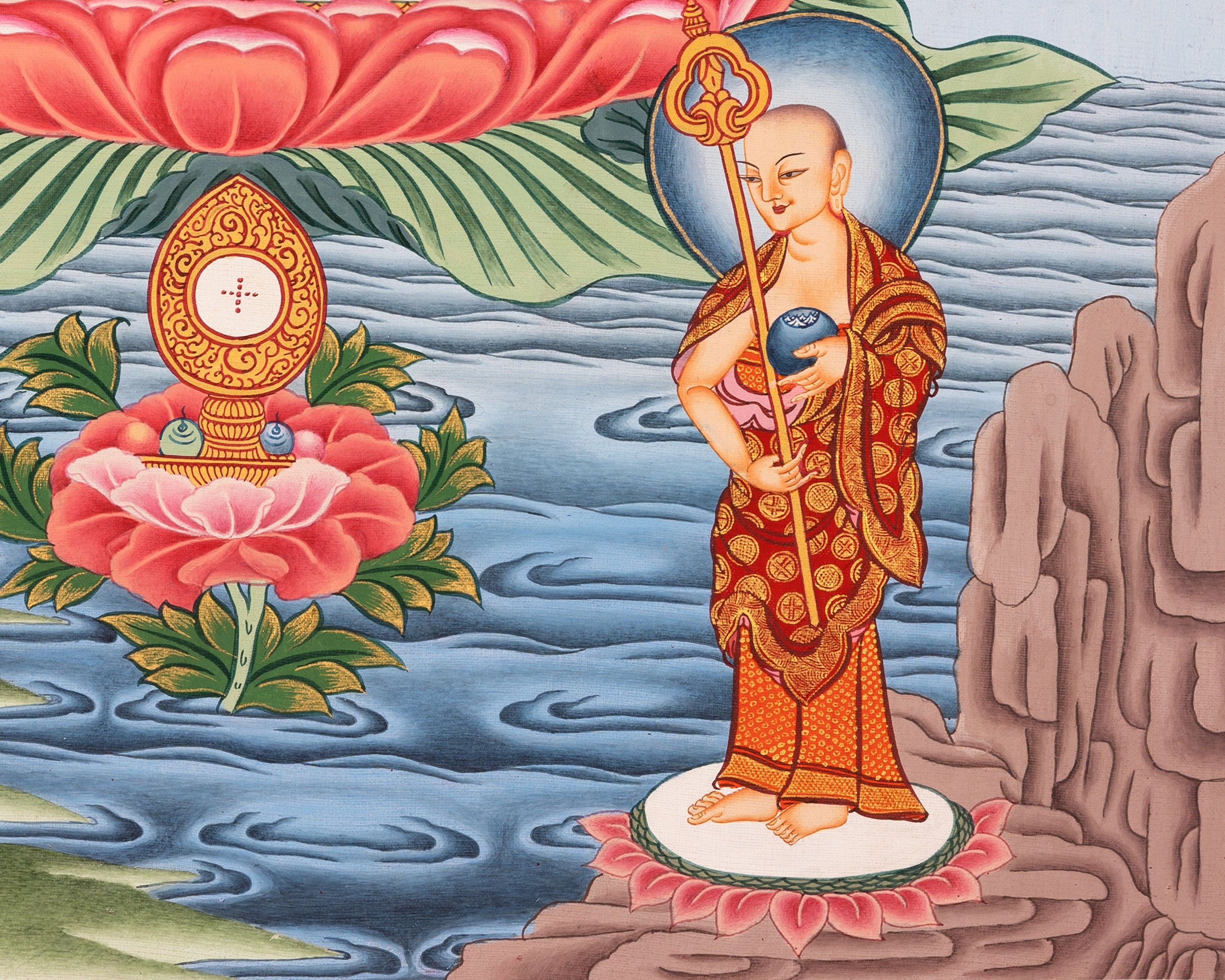 Bhaisajyaguru Thangka | Original Hand-Painted Tibetan Art