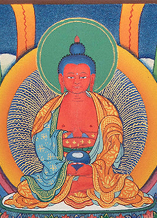 Traditional Pema Gyalpo Print | Guru Rinpoche's Manifestation Art | Buddhist Decor
