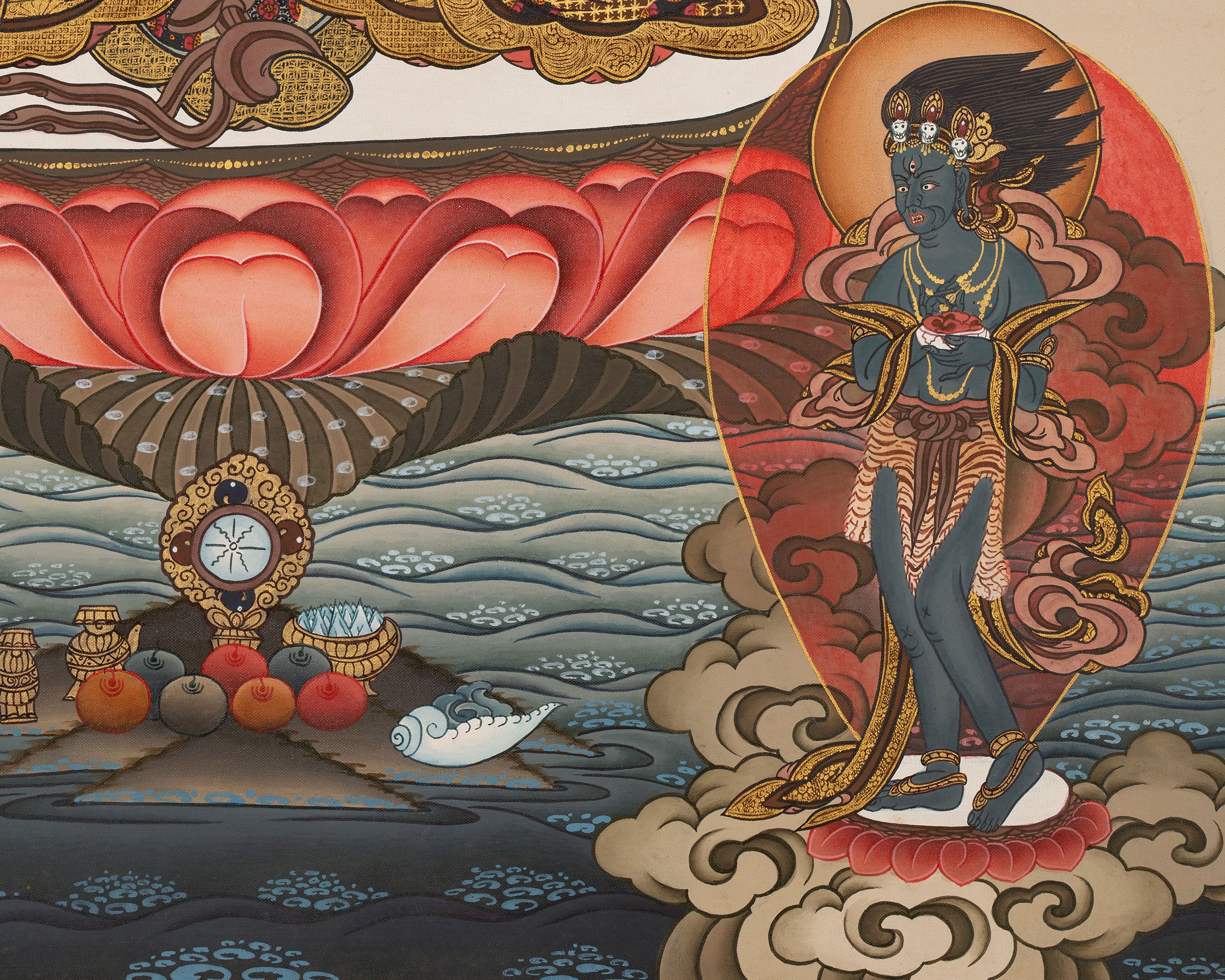 Tibetan White Tara Thangka | Female Bodhisattva Art | Wall Decors
