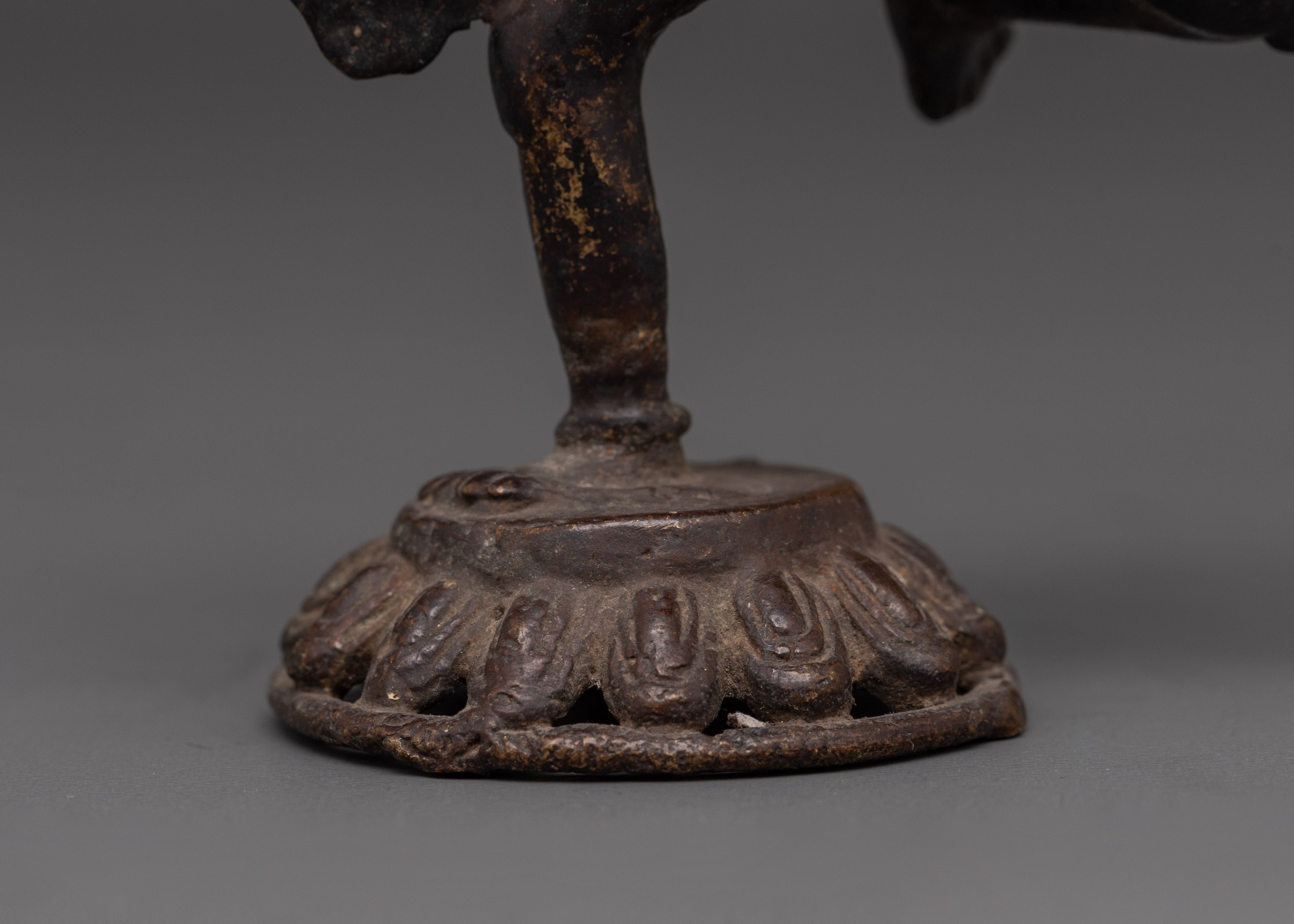 Tibetan Garuda Copper Statue with his Consort | Protector Deity for Meditation