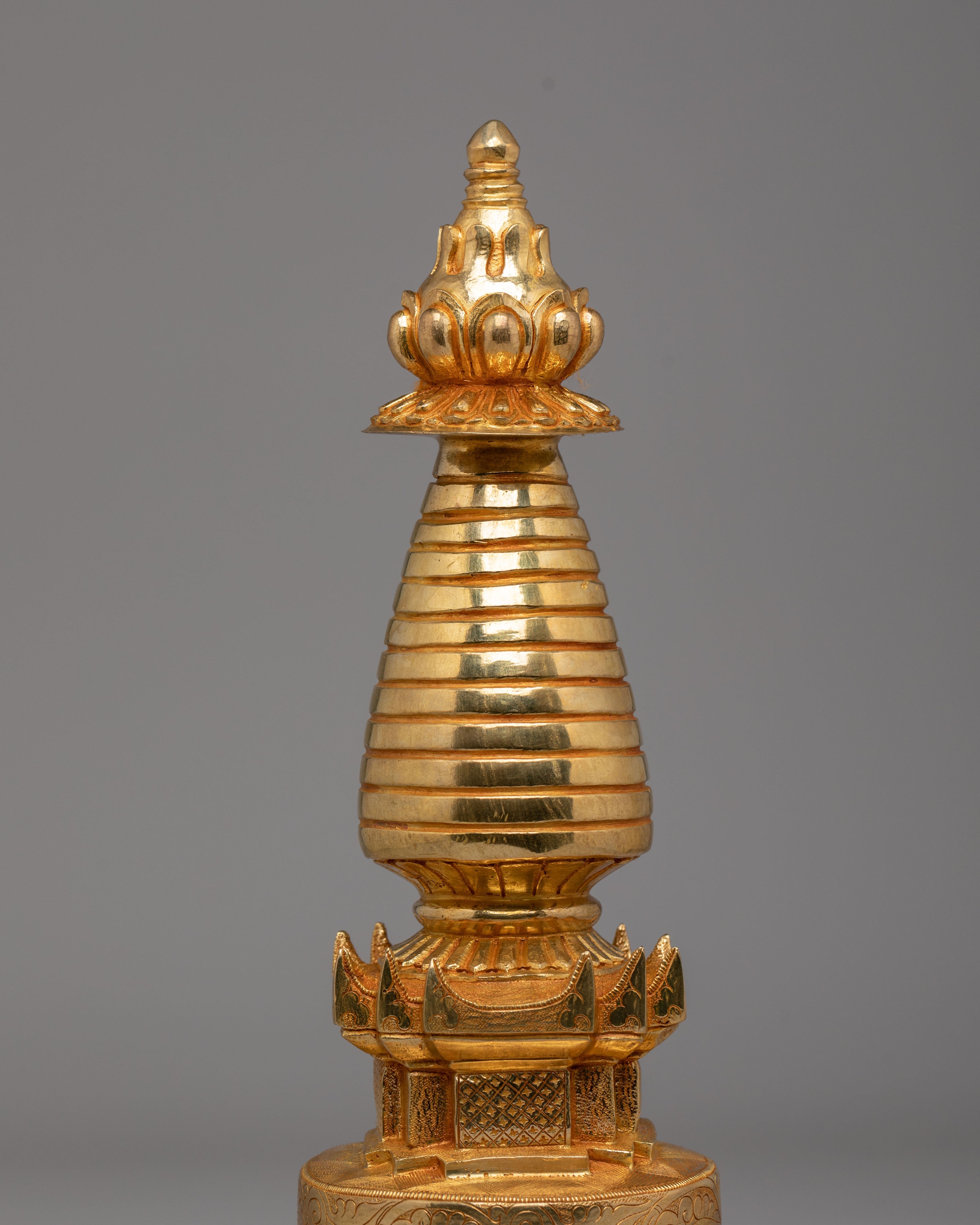 Handcrafted Tibetan Kadampa Stupa | Sacred Buddhist Stupa for Spiritual Practice