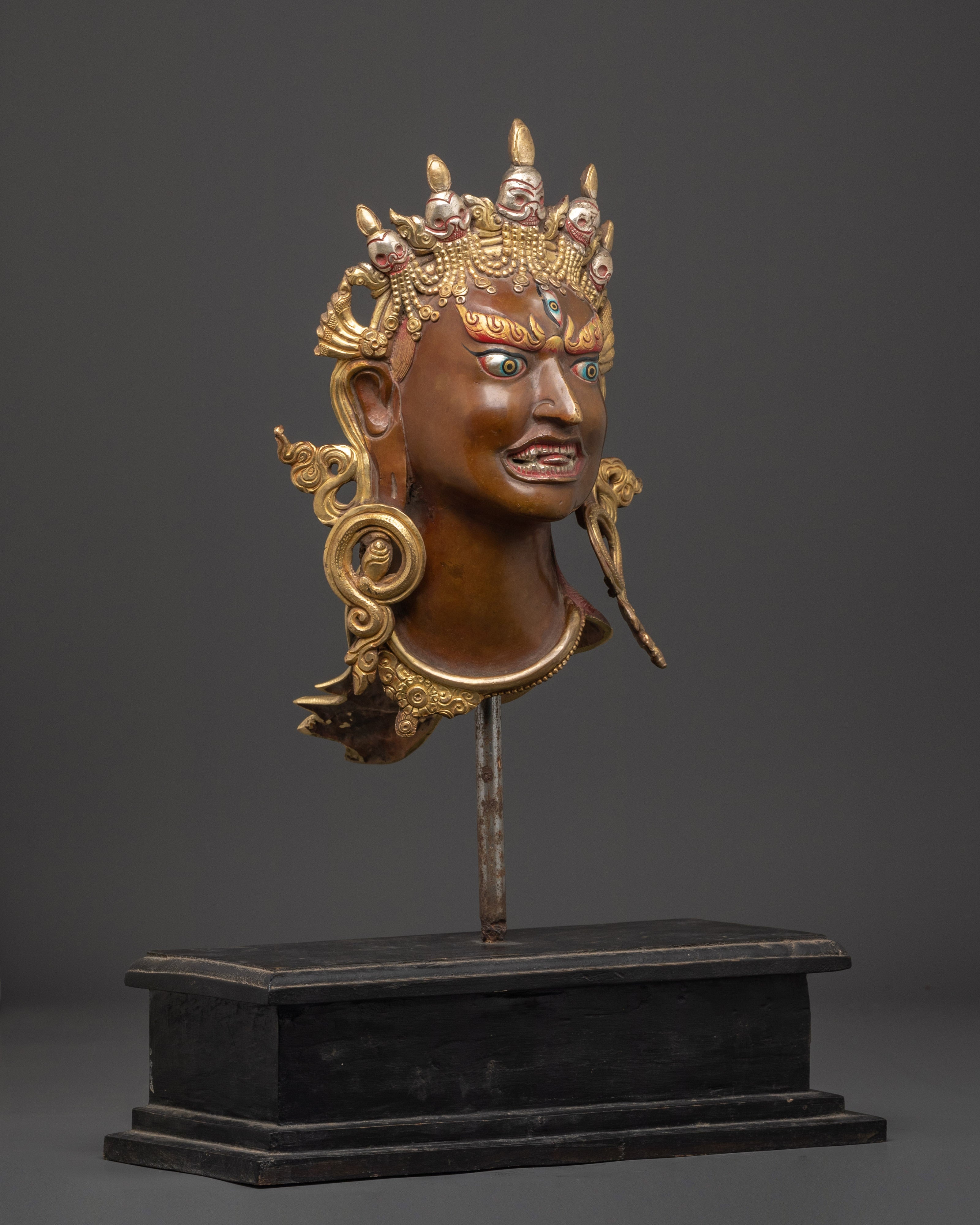 Wrathful Deity Head For Decor | Spiritual Altar and Home Artwork