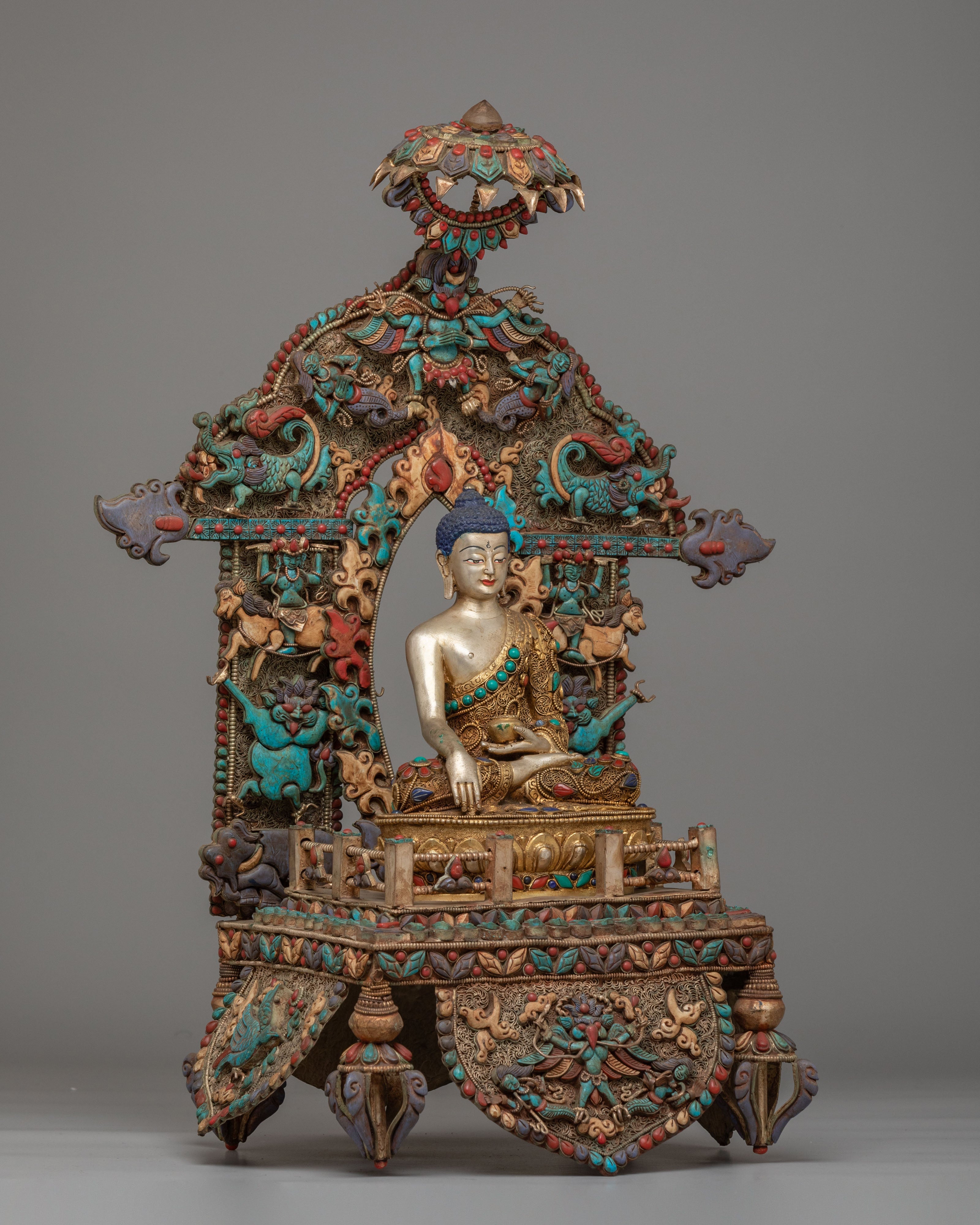 Gemstone Shakyamuni Buddha Statue | Spiritual Home Decor