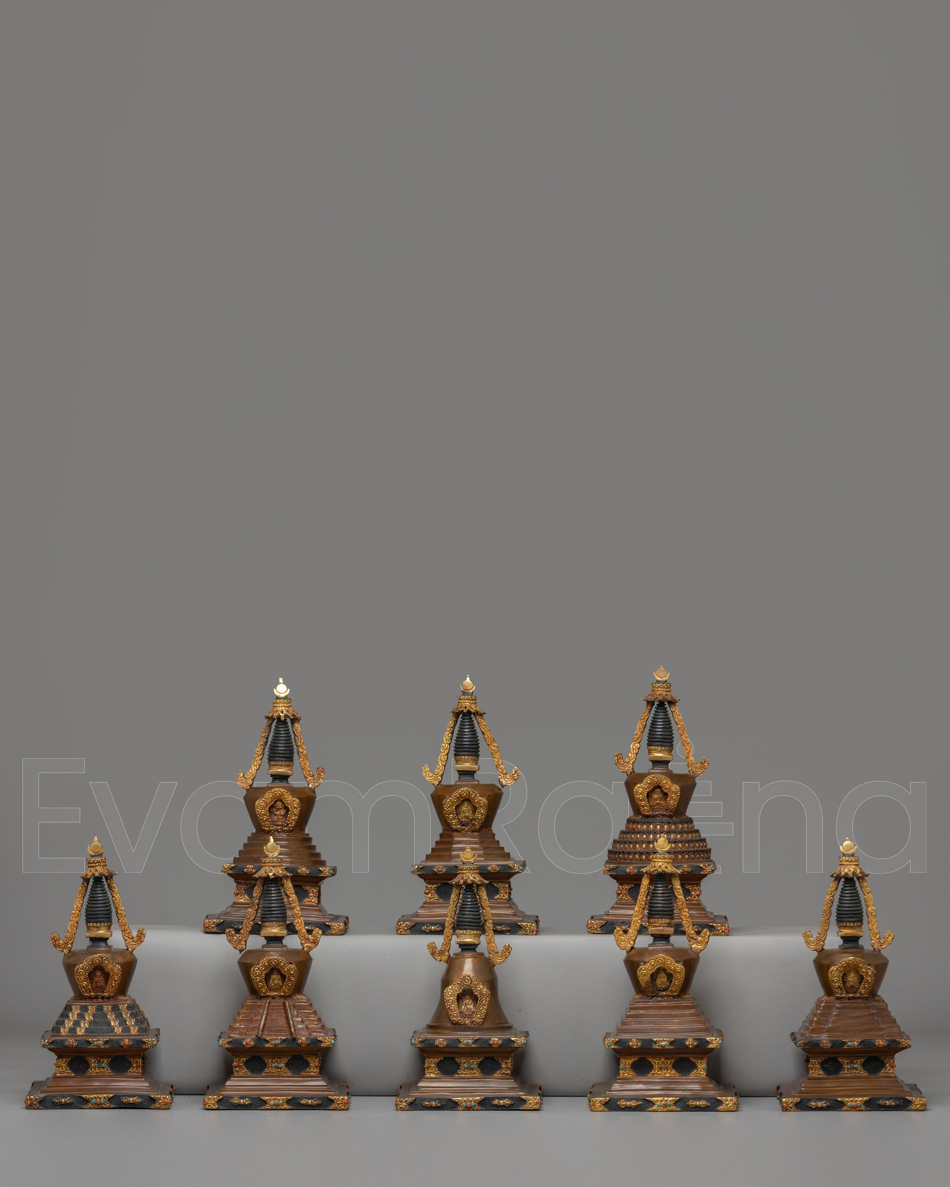 Eight Great Stupa Set