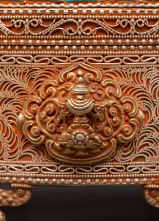 Copper & Gold-Plated Treasure Box | Handcrafted Keepsake Storage