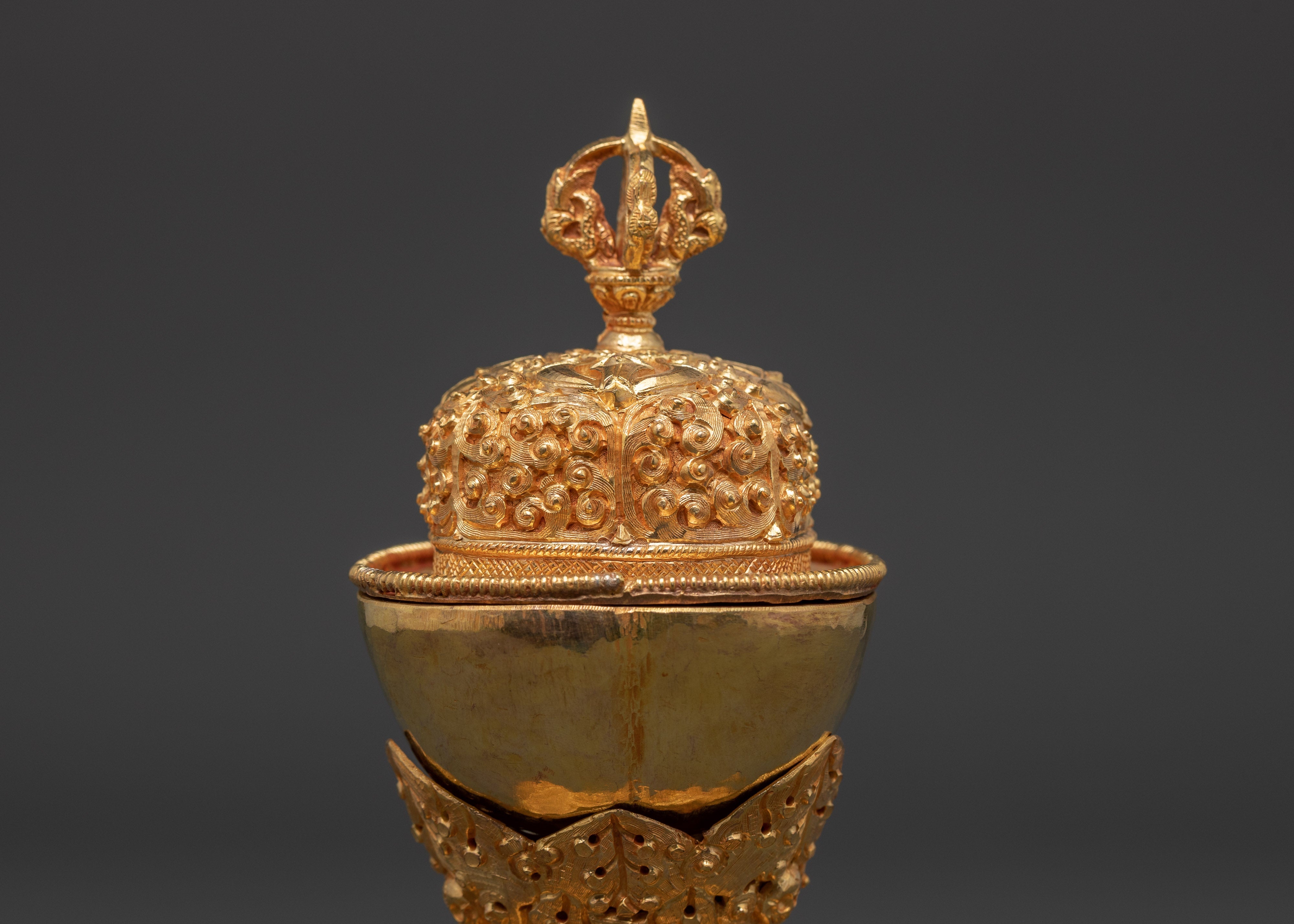 Gold Plated Kapala for Buddhist Ceremonies | Kapala for Tantric Practices