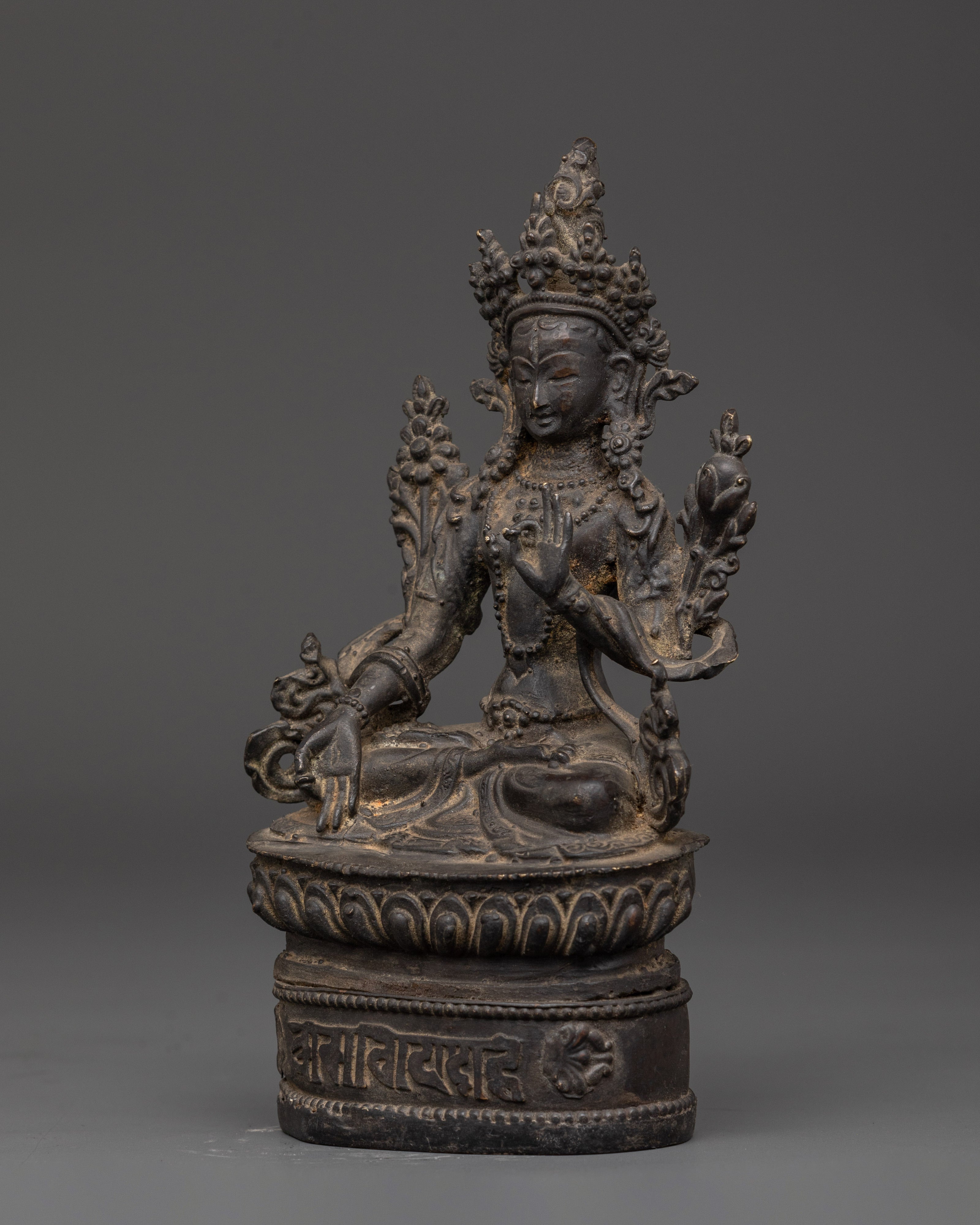 Handmade Tibetan Statue of White Tara | Goddess of Compassion