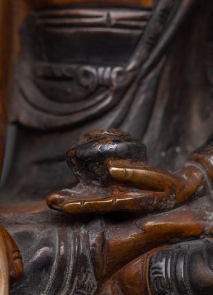 Beautiful Oxidized Copper Shakyamuni Buddha | Spiritual Decor & Buddhist Practice