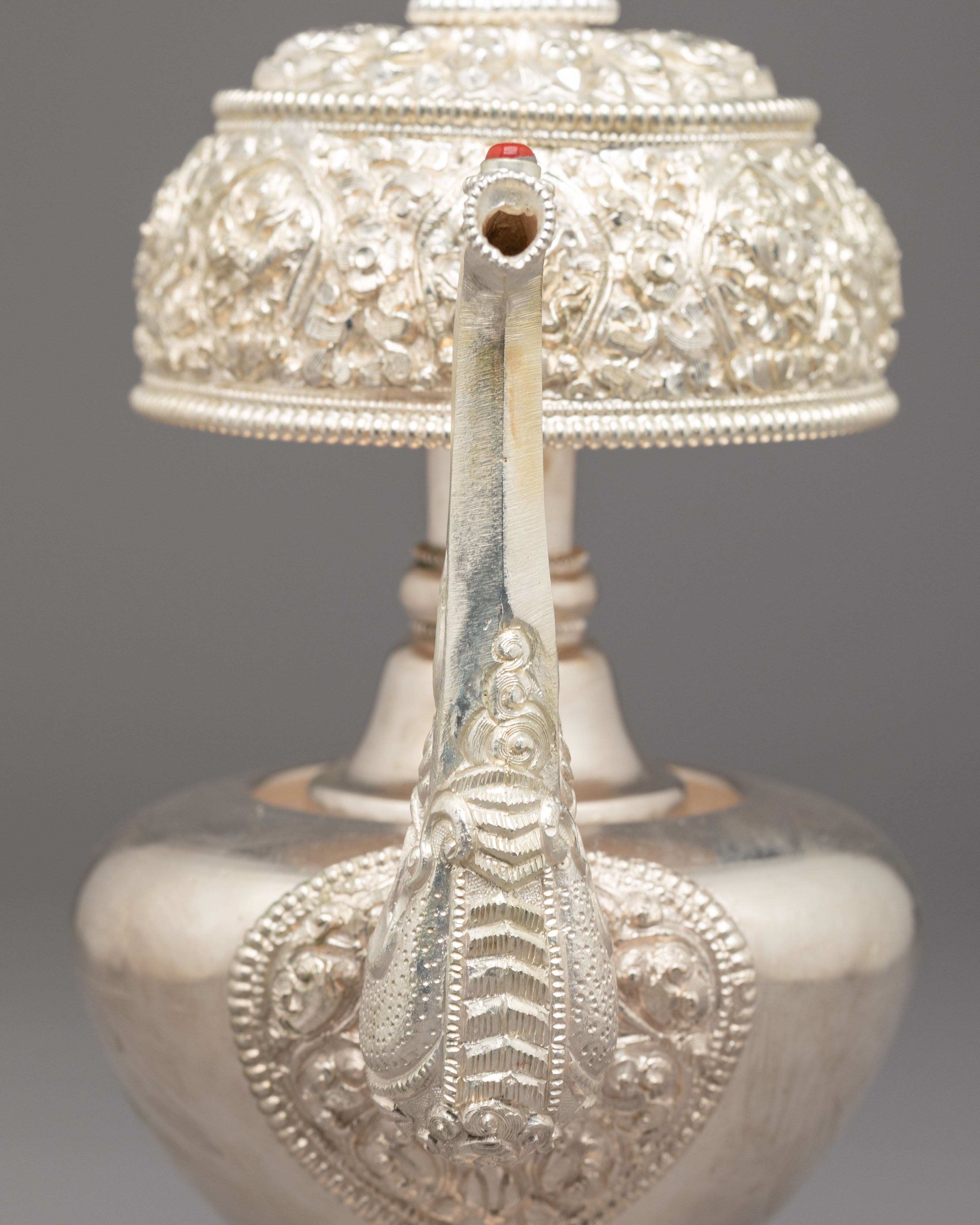 Bhumba Ritual Container | Silver Plated Copper for Sacred Ceremonies