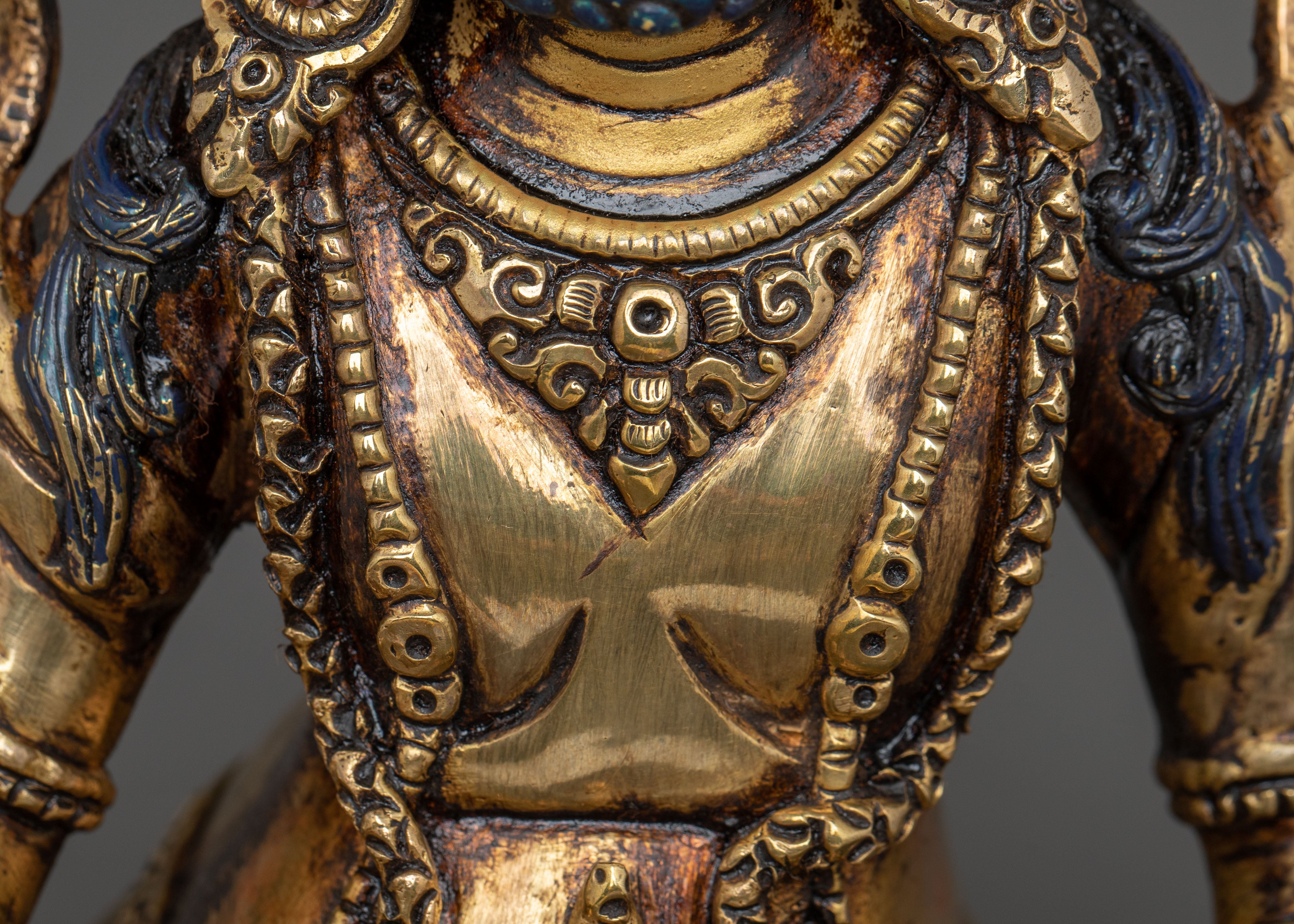 Golden Wealth Deity Dzambhala Statue | The Lord of Abundance