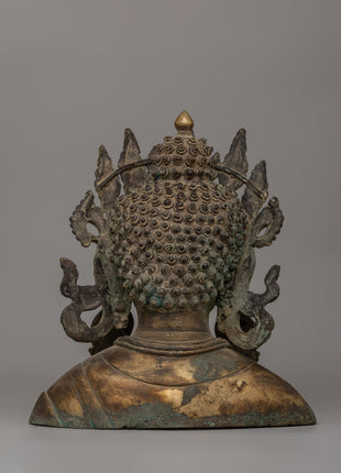 Copper Body Buddha Head Decor | Handcrafted Buddhist Decor Piece