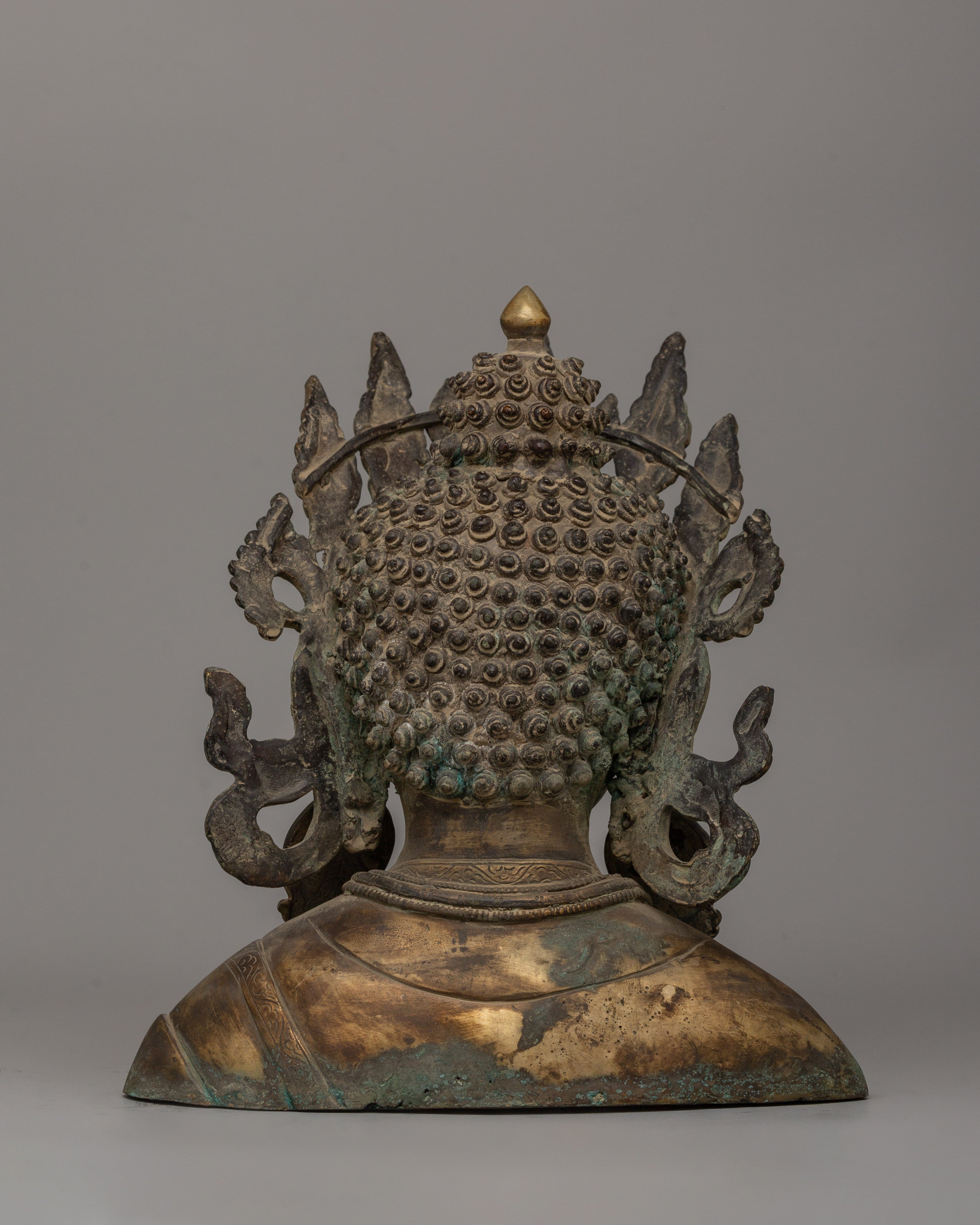 Copper Body Buddha Head Decor | Handcrafted Buddhist Decor Piece