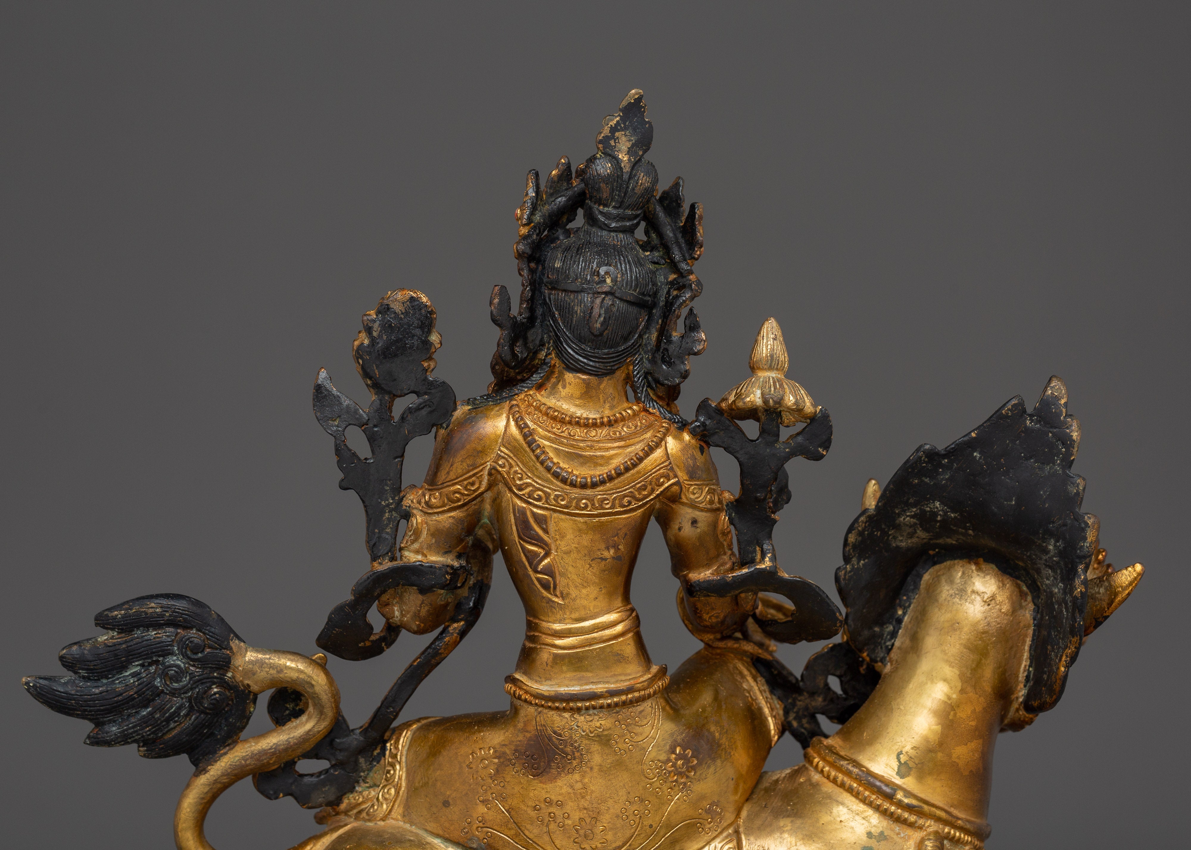 Divine Feminine Green Tara Goddess Sculpture | Symbol of Compassion & Healing Energy