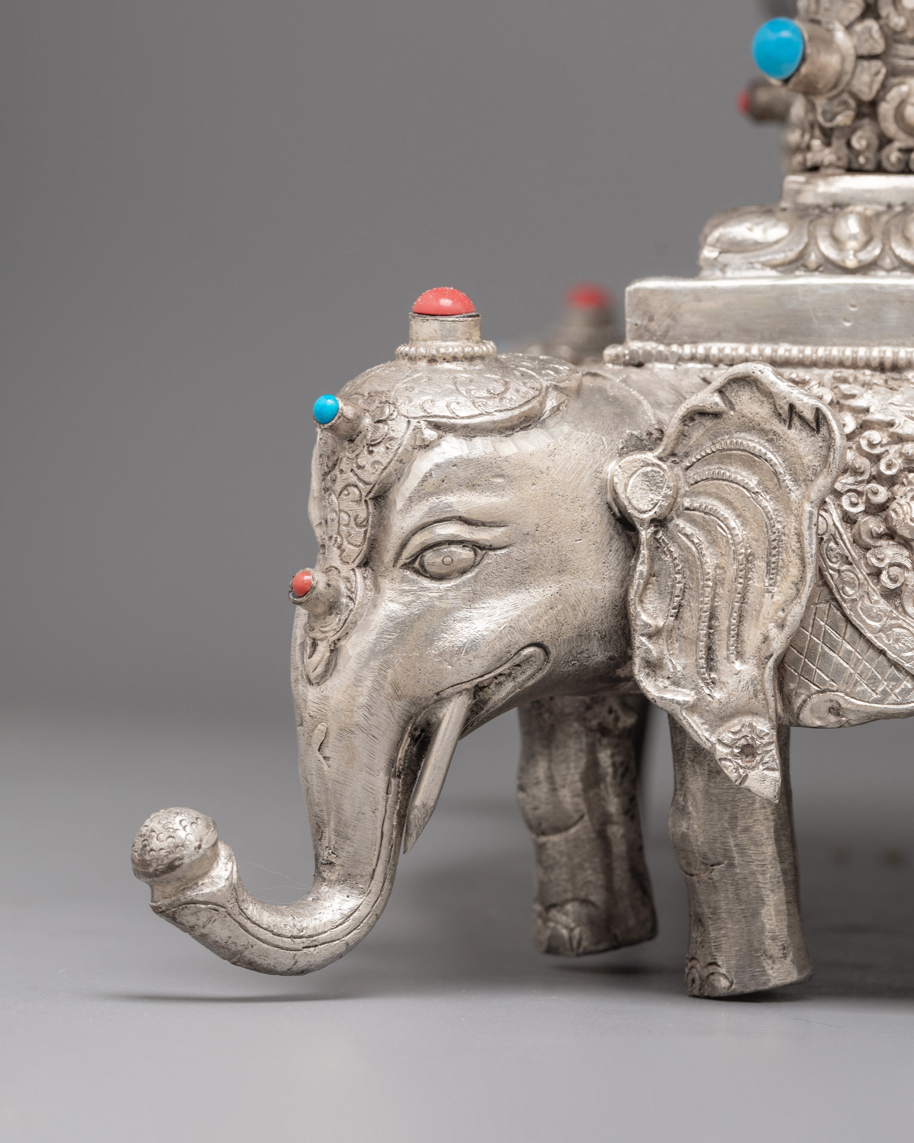 Traditional Tibetan Silver Mandala Set | Sacred Buddhist Offering Set