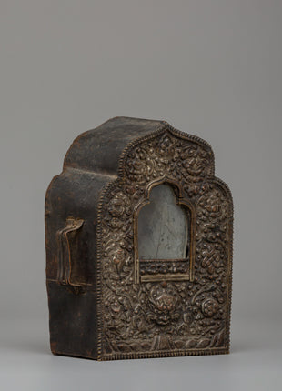 Traditional Tibetan Copper Ghau | Sacred Prayer Box for Protection & Spiritual Growth