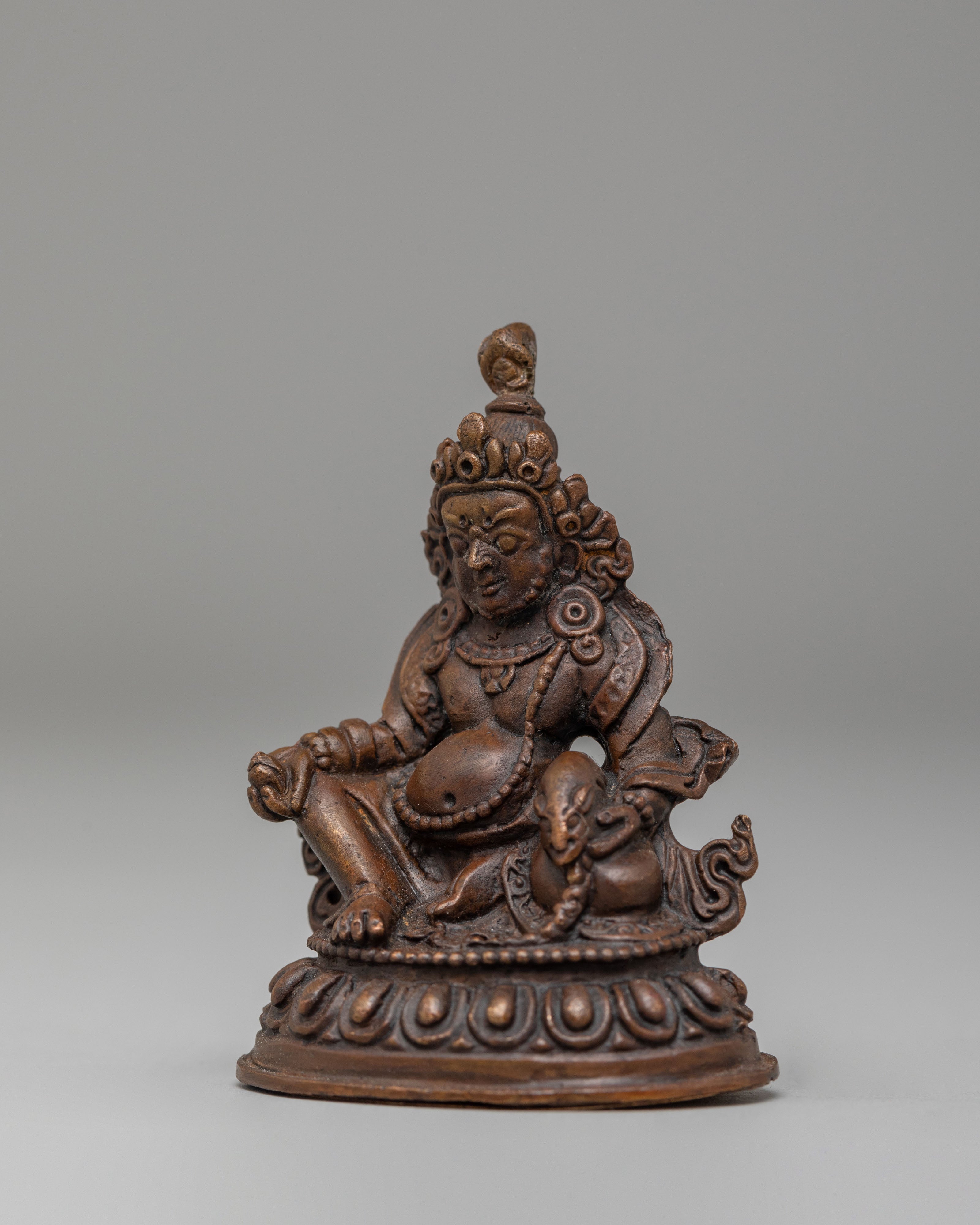 Machine-Made Altar Dzambhala Deity Statue | Buddhist Wealth Protector