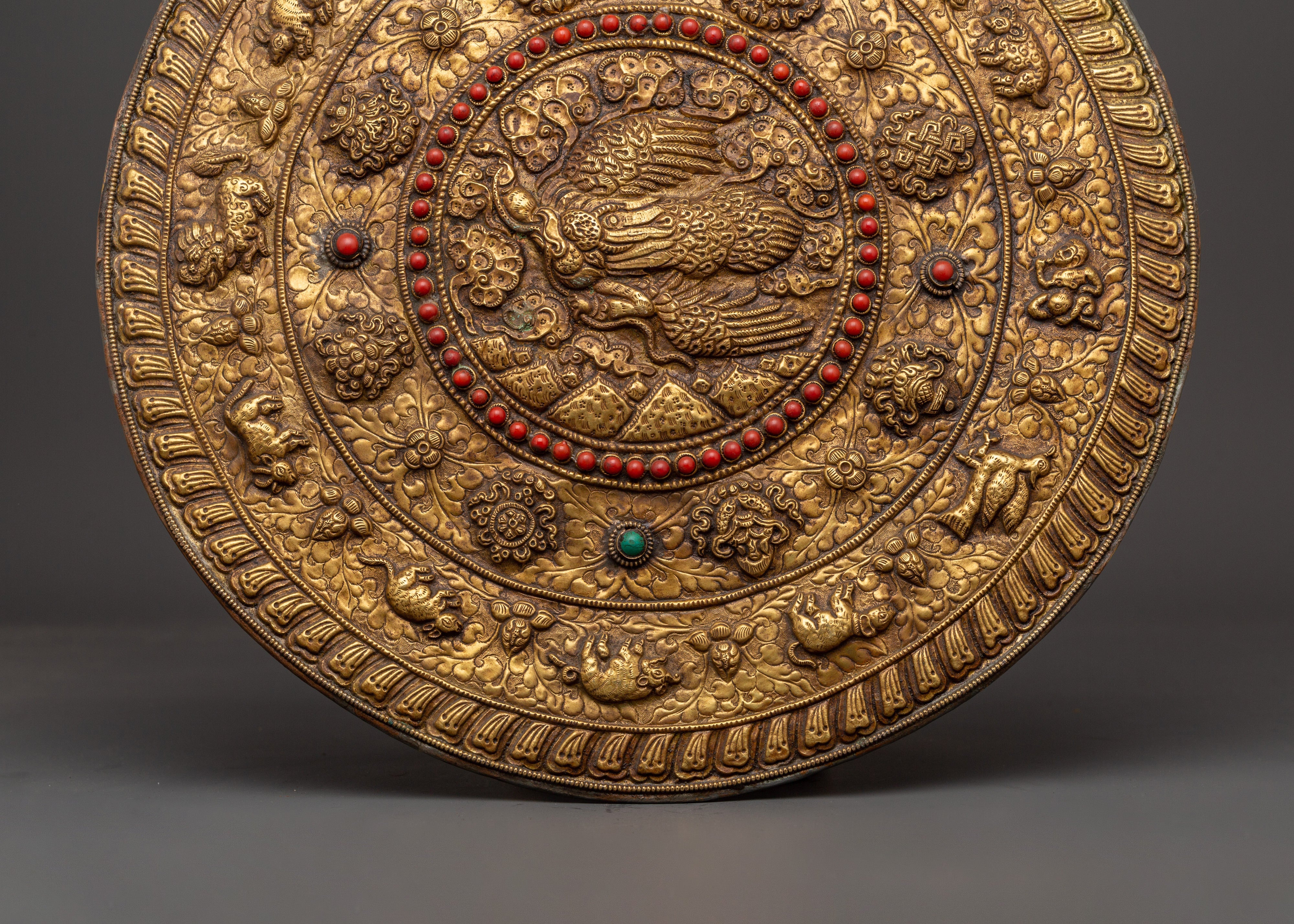Brass Tibetan Religious Wall Hanging | Perfect for Spiritual Decor