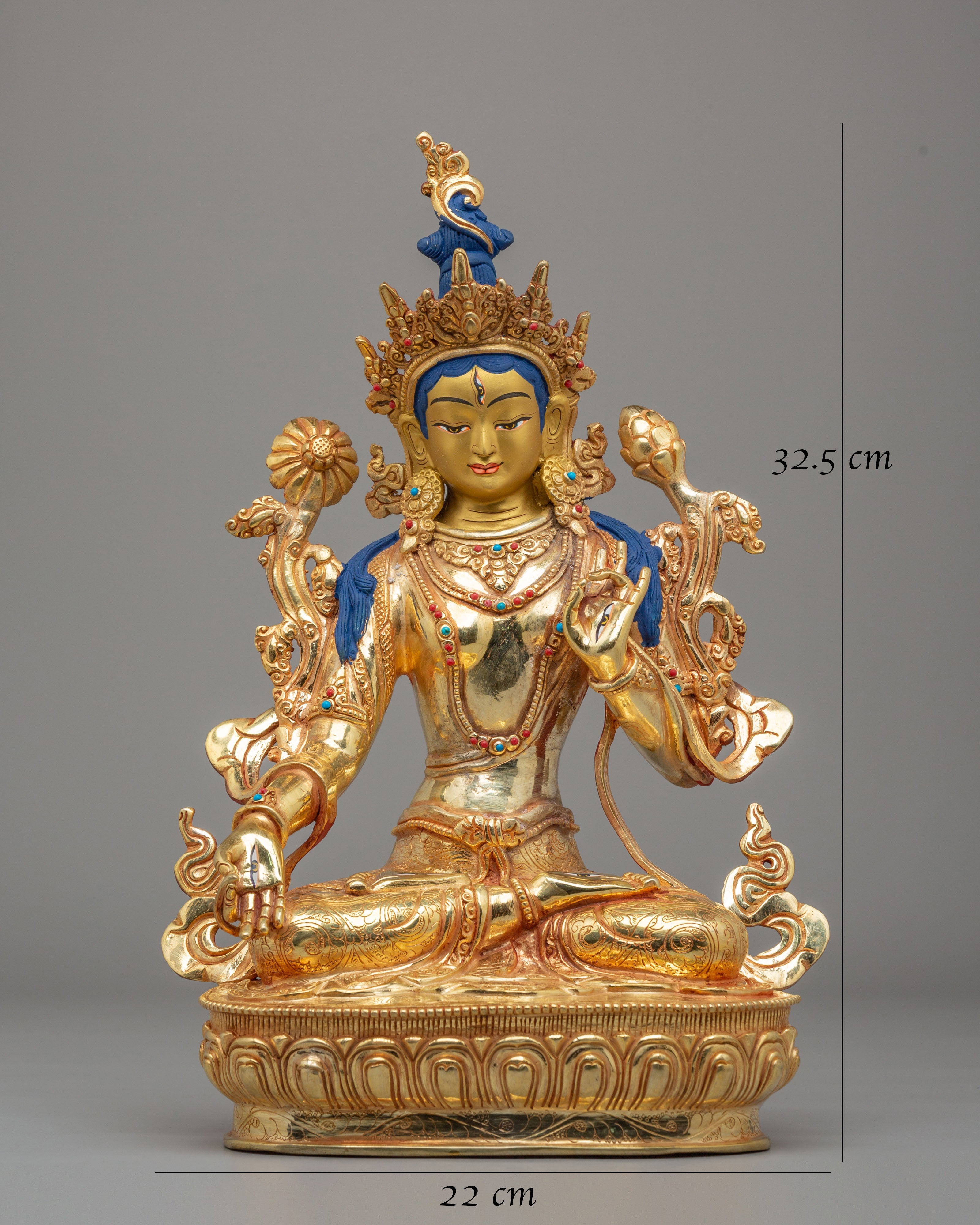 White Tara Goddess of Longevity Statue | Divine Feminine Wisdom Art
