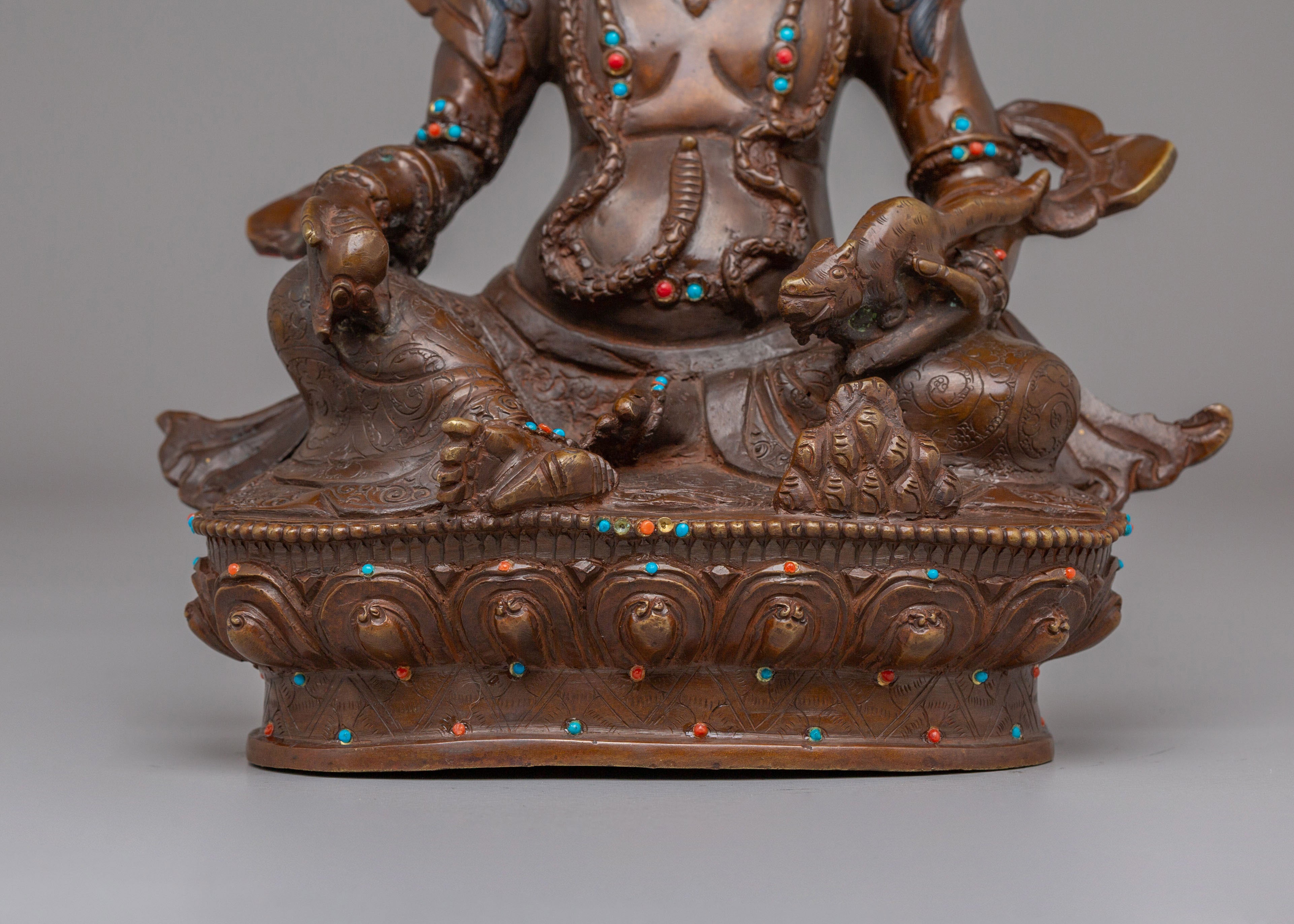 Buddhist Dzambhala Wealth God Statue | Spiritual Decor for Prosperity & Abundance