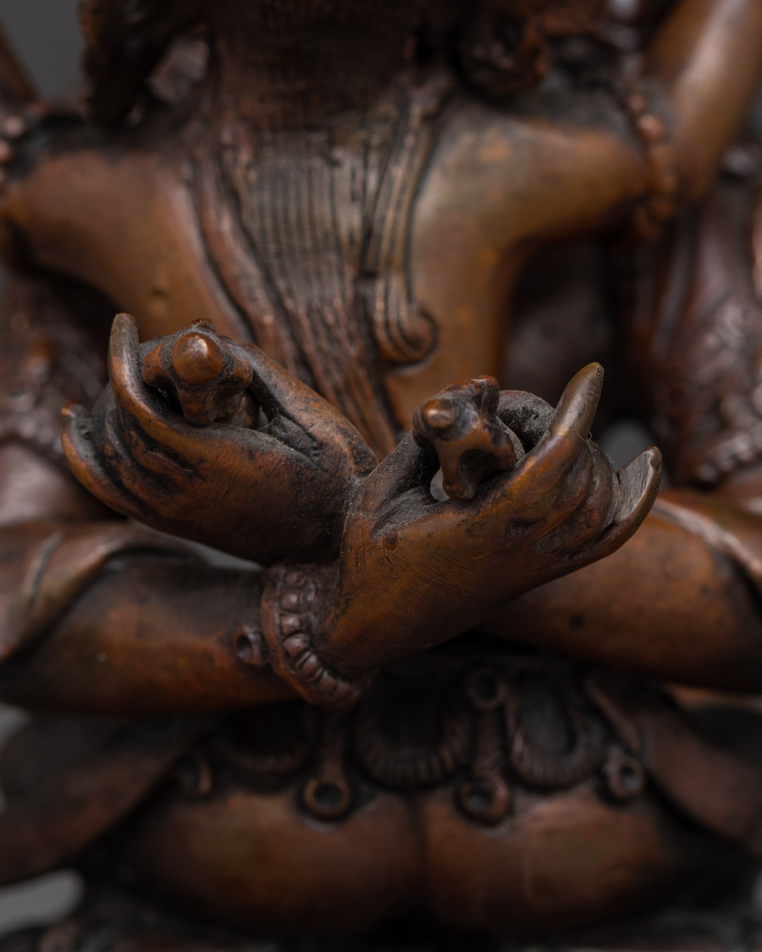 Oxidiized Statue of Primordial Buddha Vajradhara | Union of Wisdom and Compassion