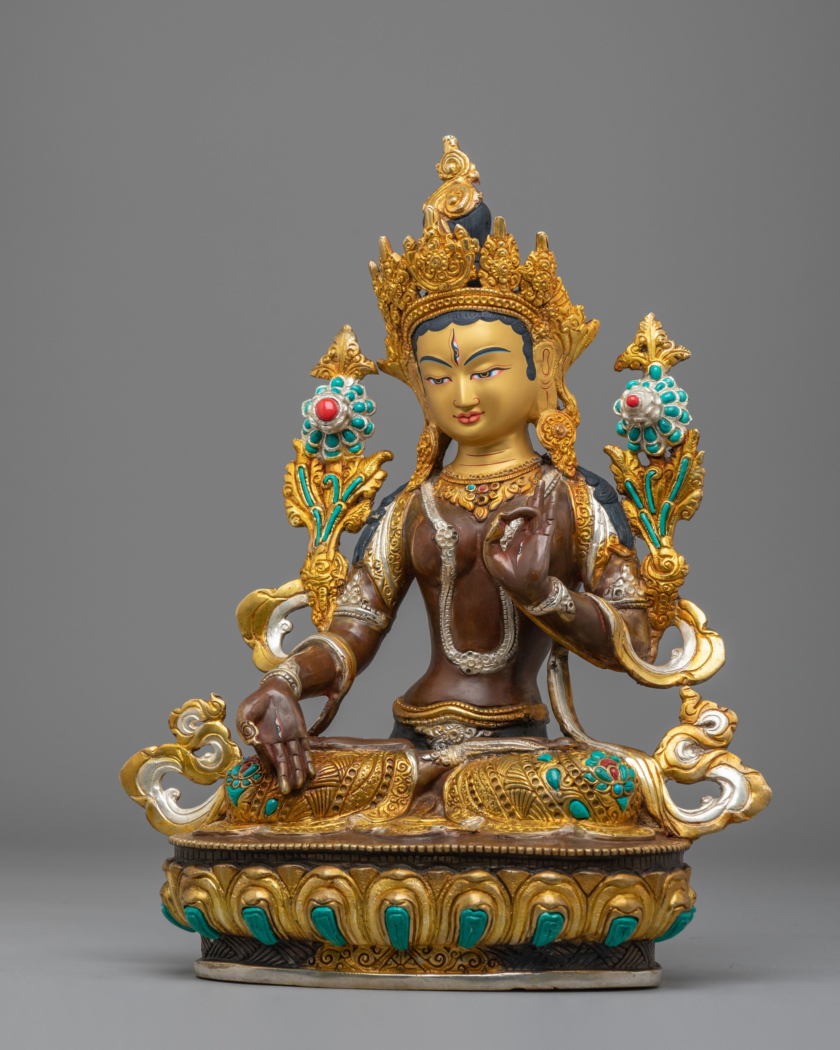 Goddess of Long Life White Tara Statue | Symbol of Healing & Protection