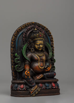 Hand-Painted Dzambhala for Dharma Statue | Buddhist Wealth Deity