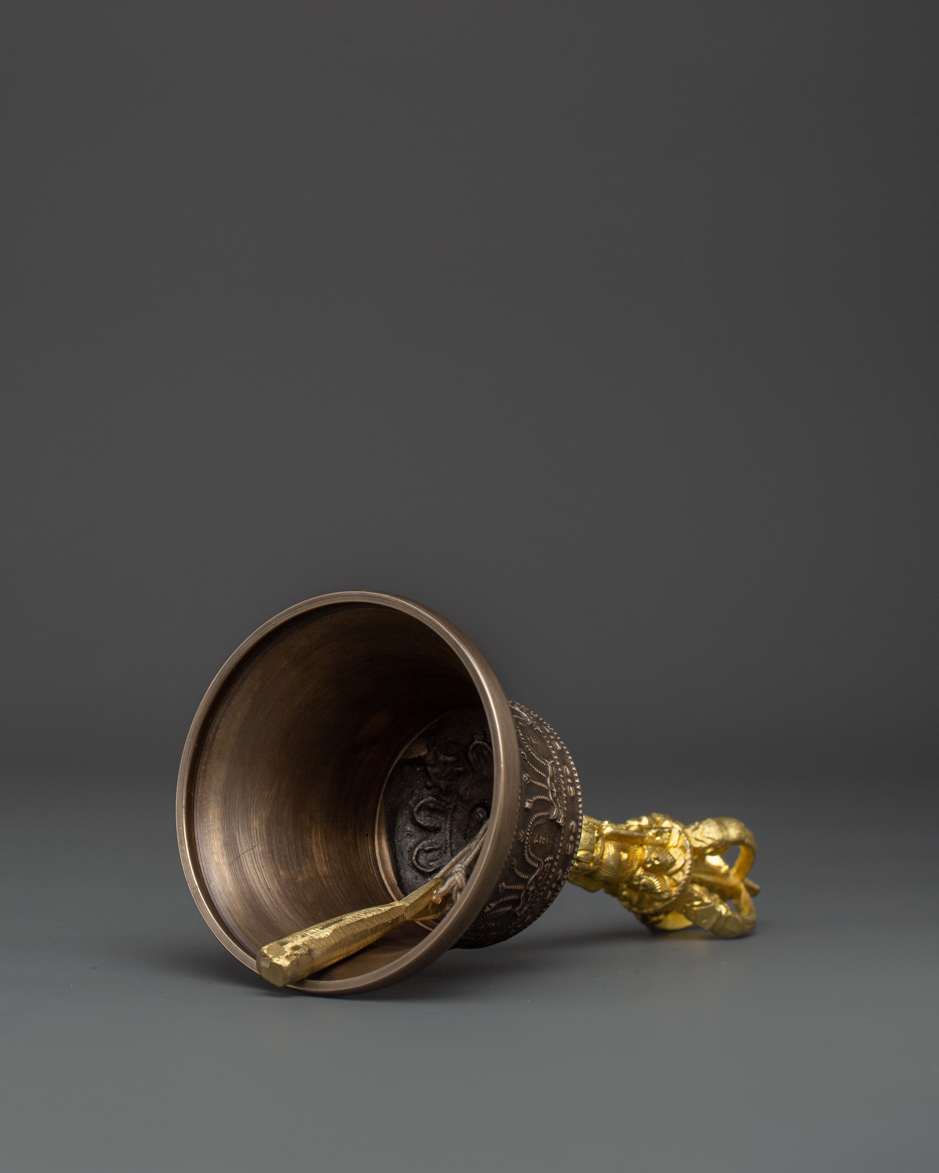 Tibetan Brass Bell & Vajra Set | Buddhist Ritual Tool