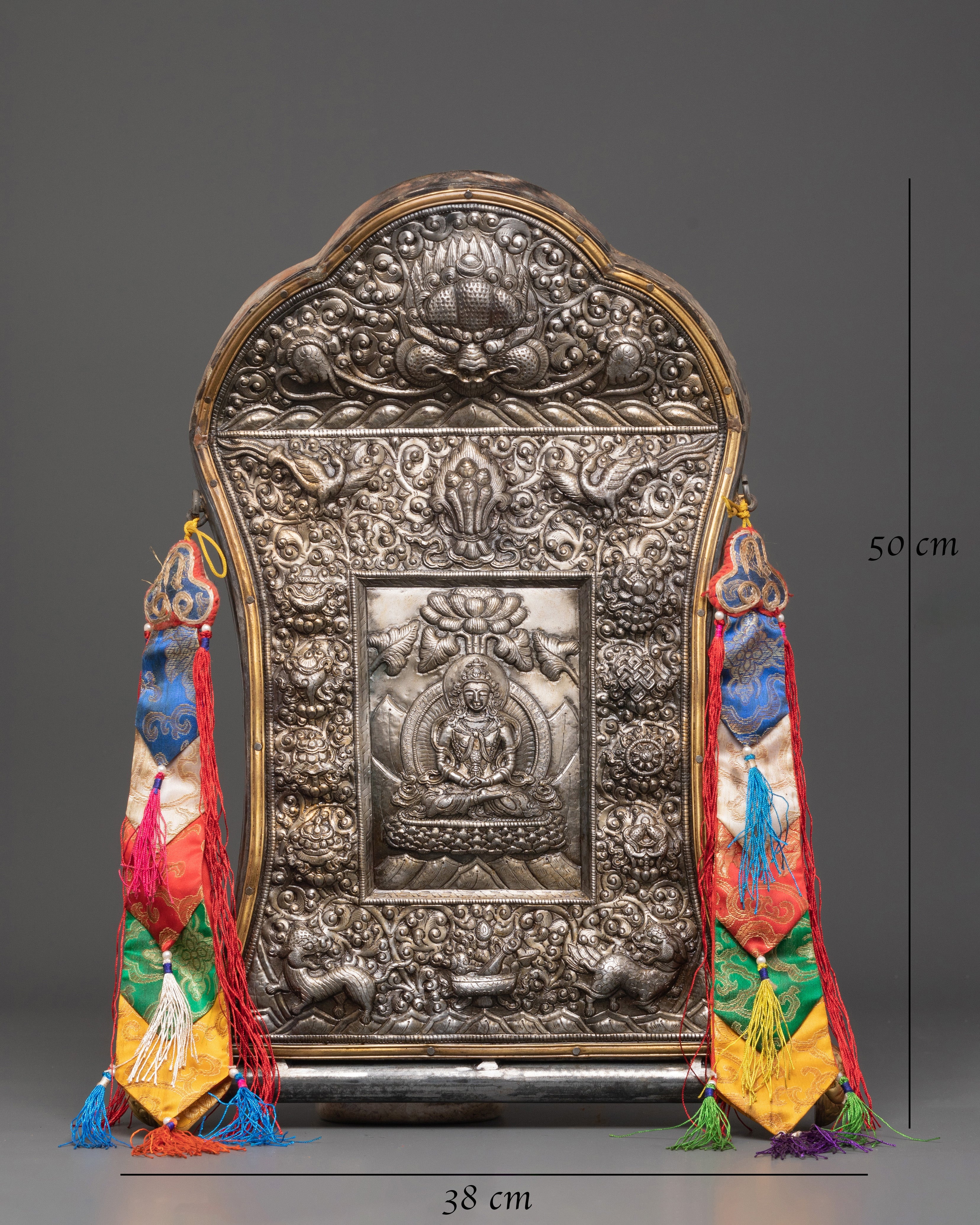 Tibetan Shakyamuni Buddha Metal Thangka | Symbol of Peace and Wellness