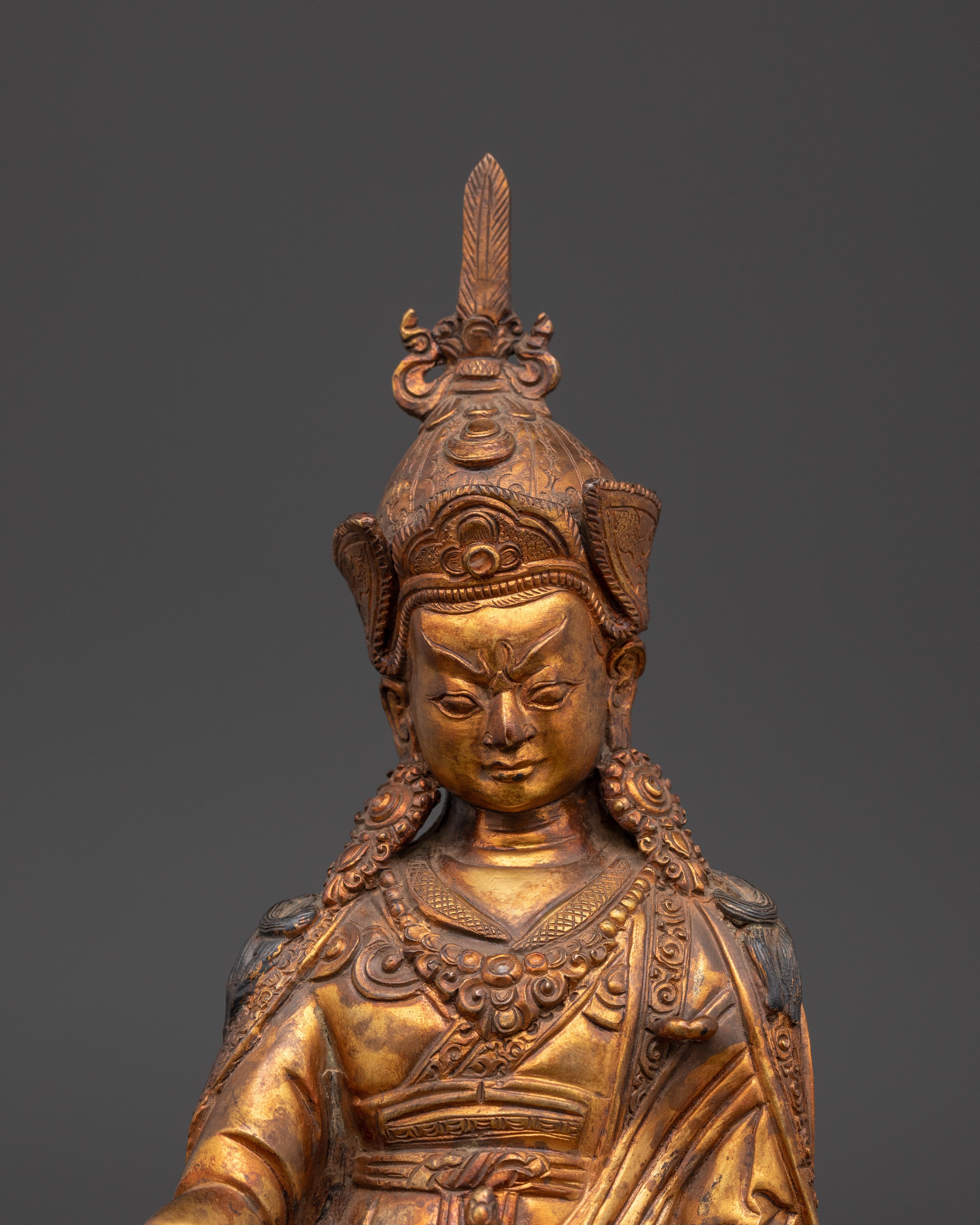 Himalayan Padmasambhava Statue | Tibetan Buddhist Sculpture for Spiritual Practice
