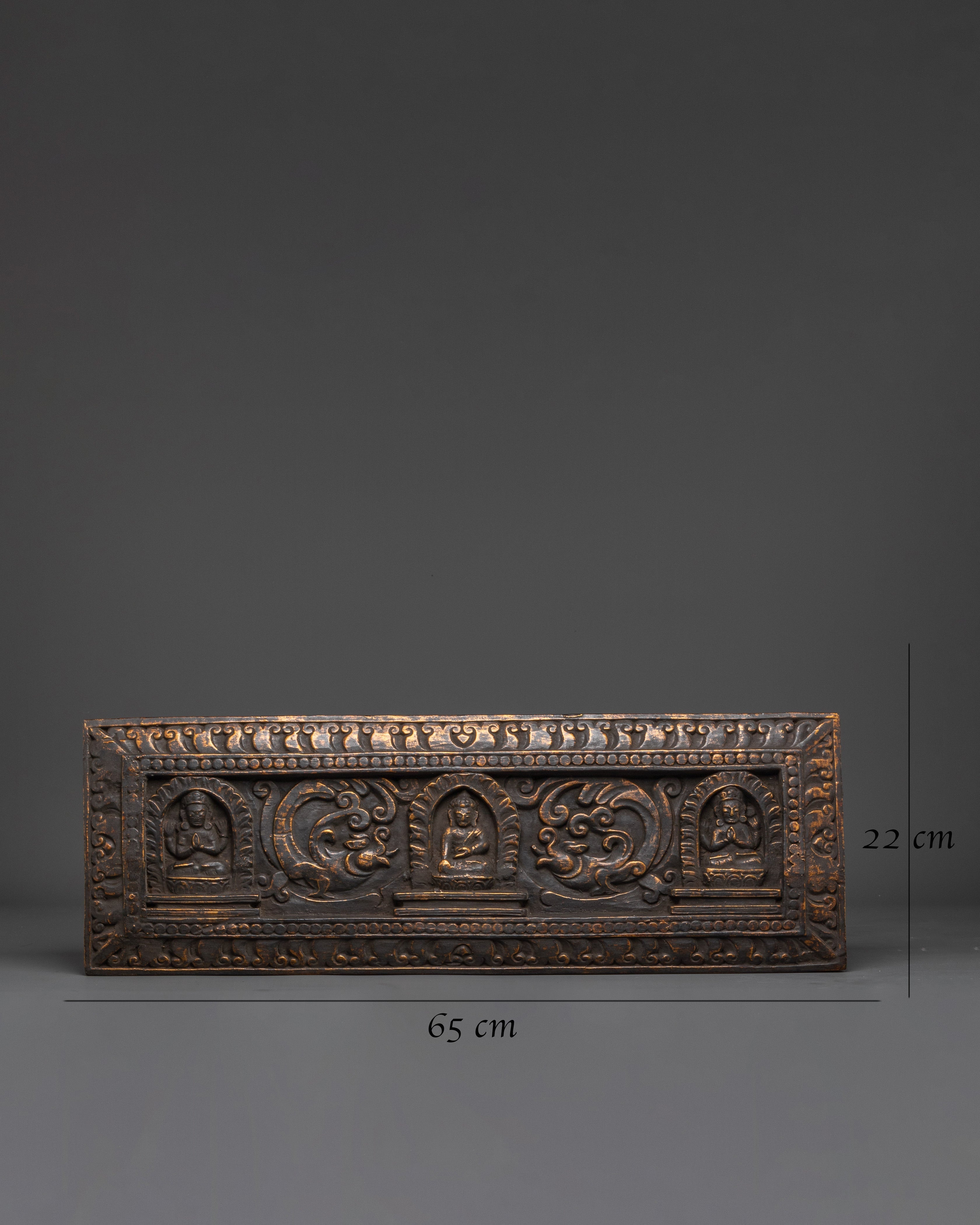 Traditional Buddhist Book Cover | Antique Brass Scripture Protector