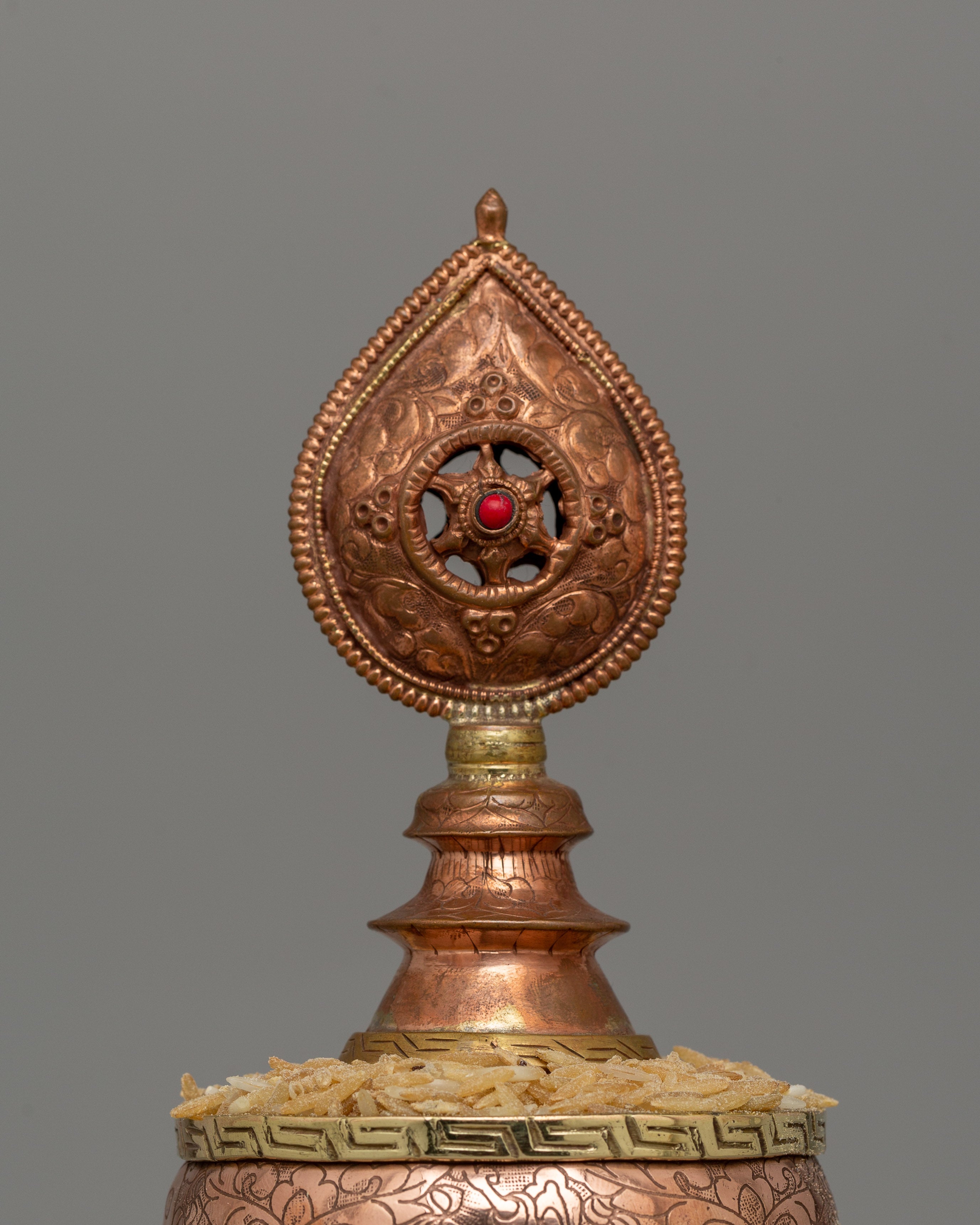 Tibetan Ritual Mandala Set for Dharma | Copper and Brass Offering Tool