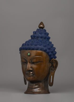Bronze Buddha Head Statue | Perfect Spiritual Gift for Meditation Enthusiasts