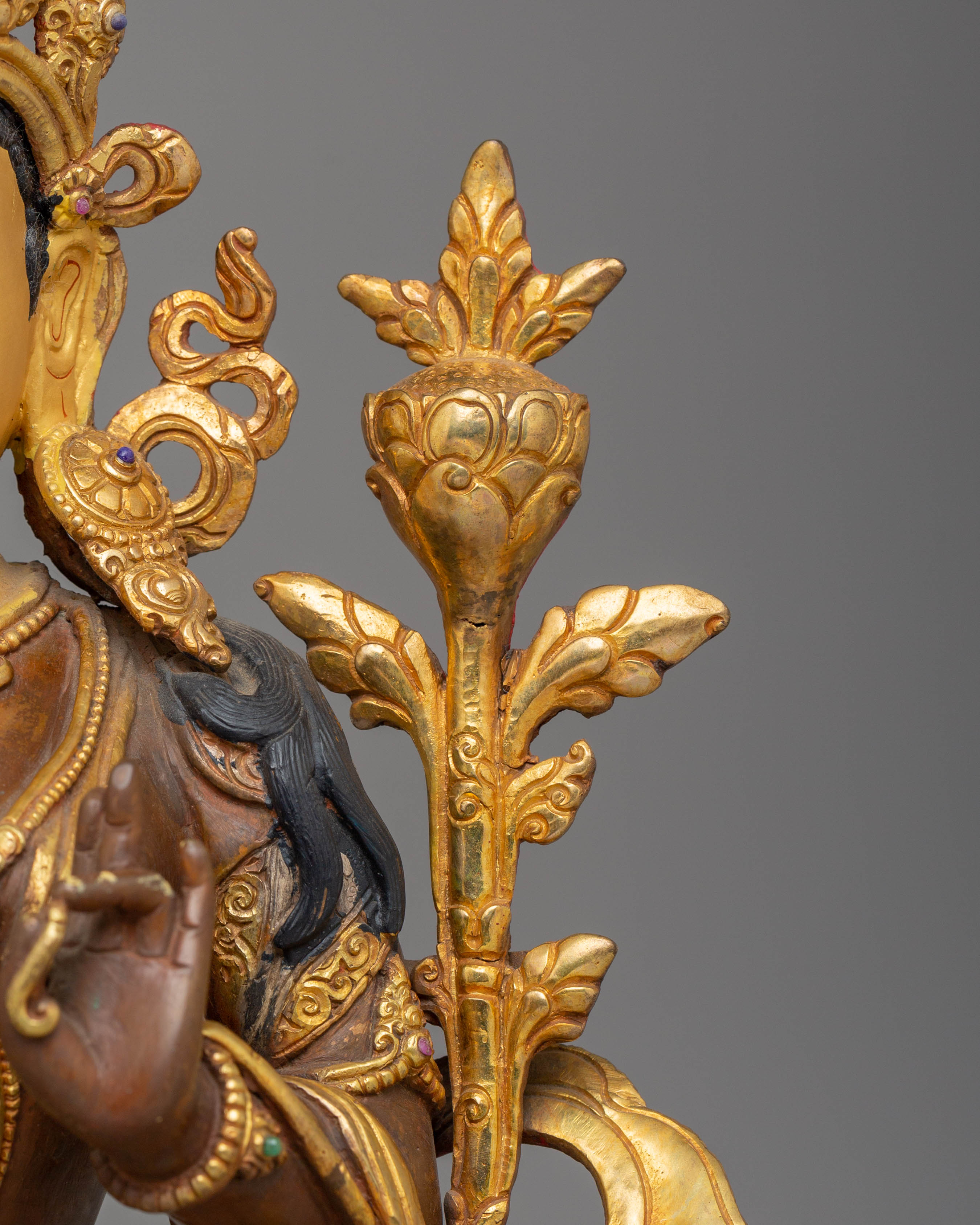 Enlightened Compassion Green Tara Statue | Green Tara Statue for Altar