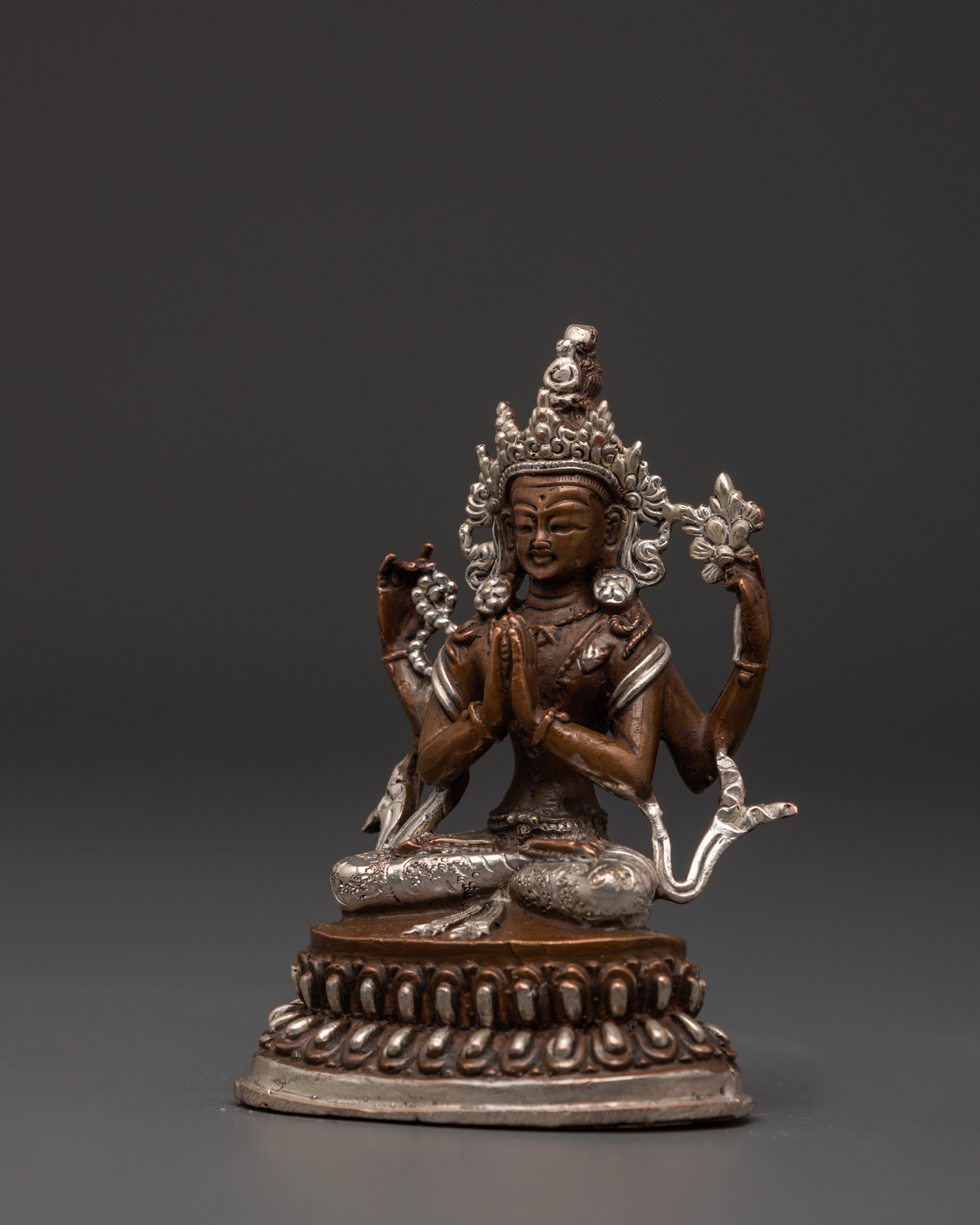 Incarnation Of Compassion Chenrezig | Handcrafted Buddhist Altar Decor