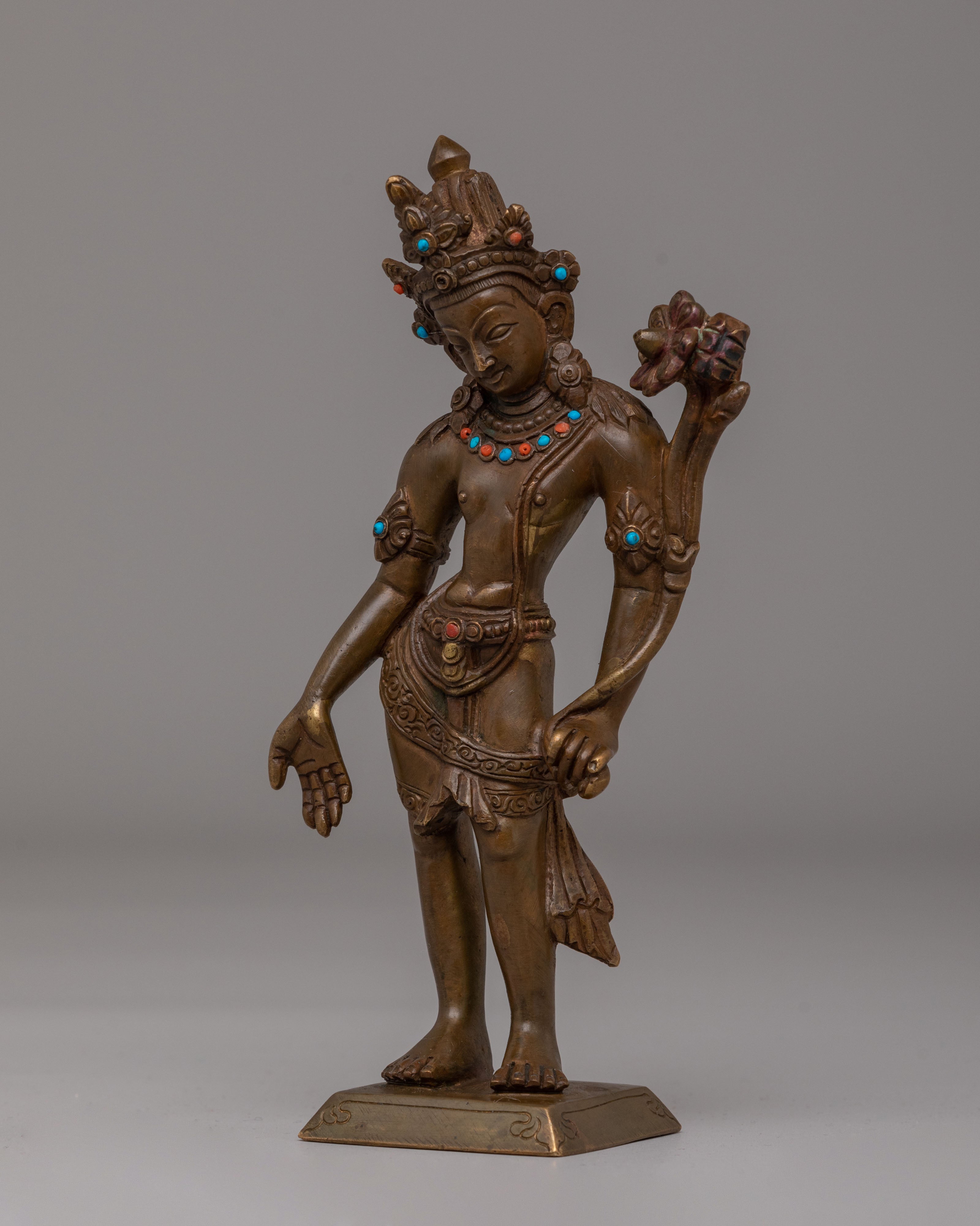 Bodhisattva Deity Lokeshwor Statue | Traditional Buddhist Art