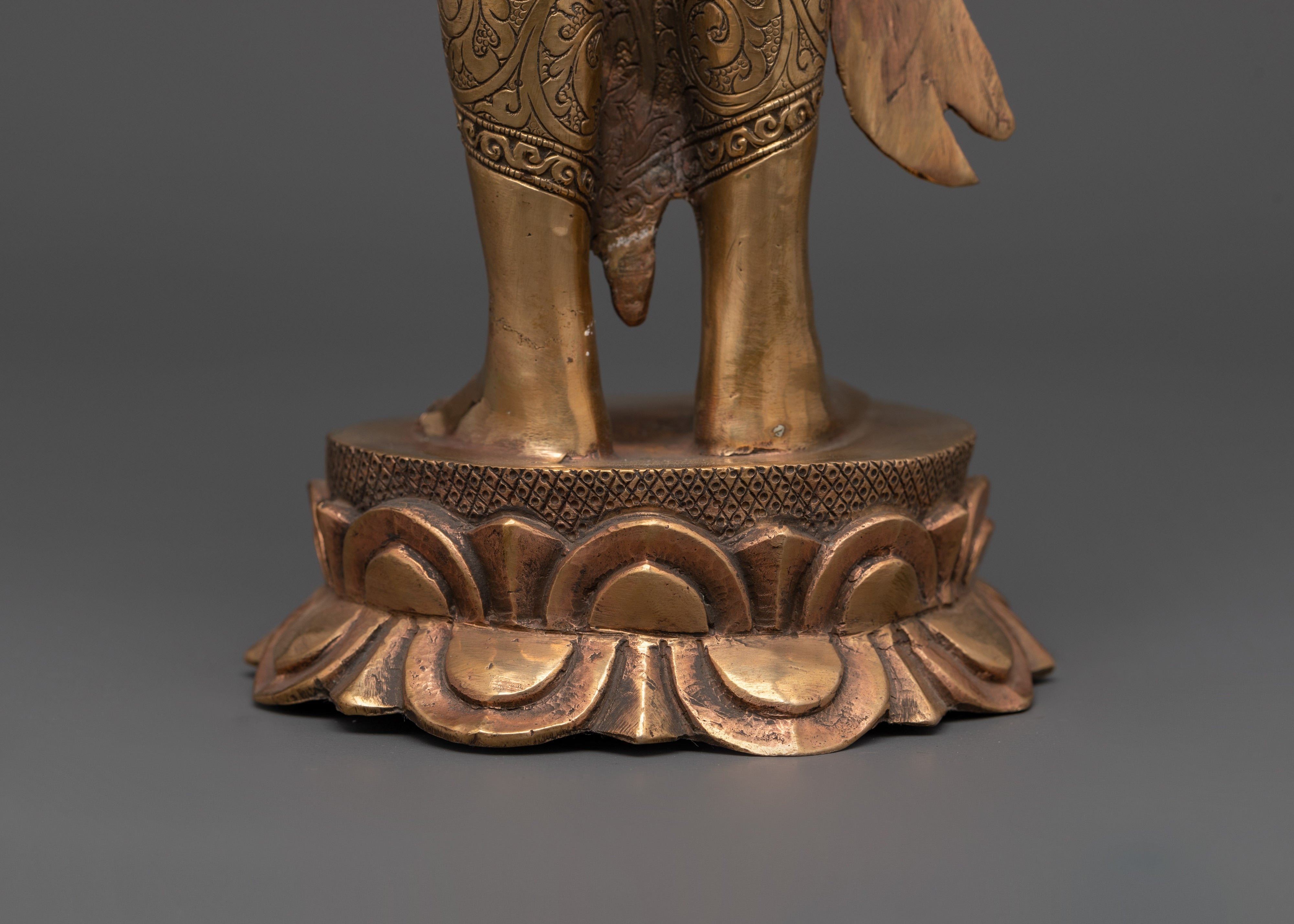 Fearless Compassion Copper Lokeshwor | Tibetan Bodhisattva