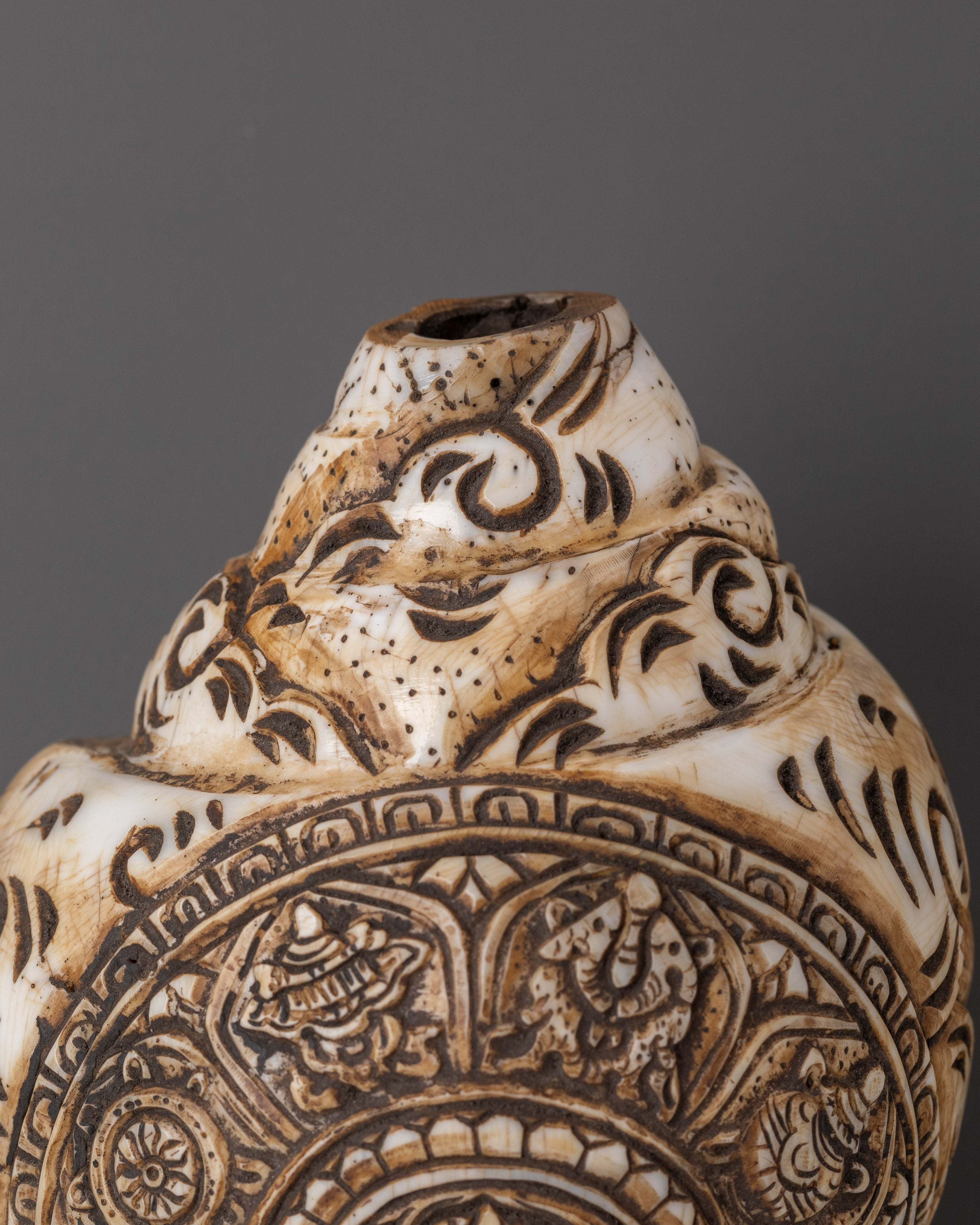 Handcrafted Tibetan Conch Shell | Symbol of Sacred Sound and Blessings