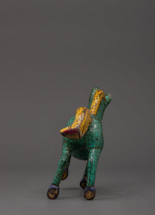 Turquoise Decorative Horse Statue | Handcrafted Decor Symbolizing Strength